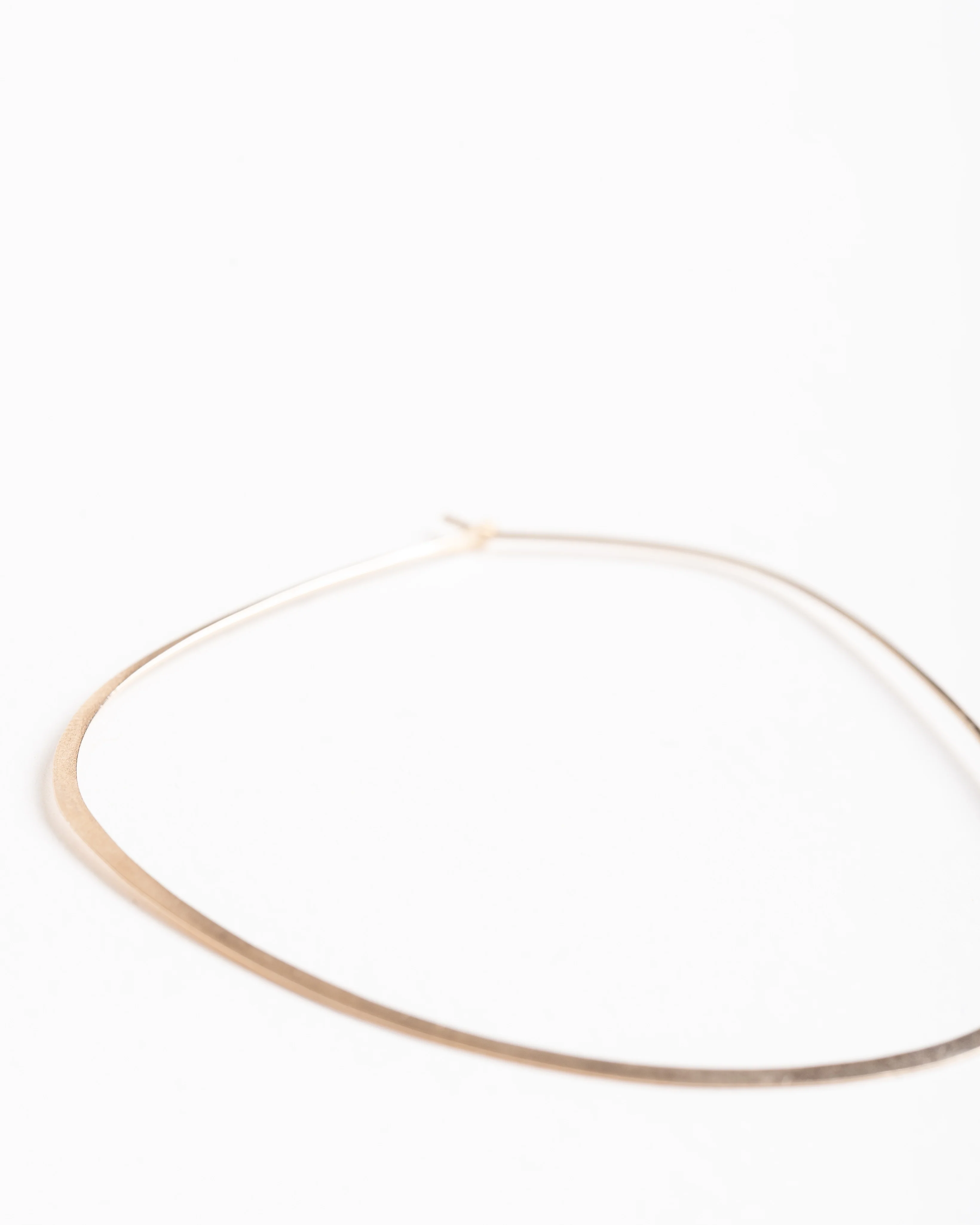 large triangle hoop - 14k gold - Image 3