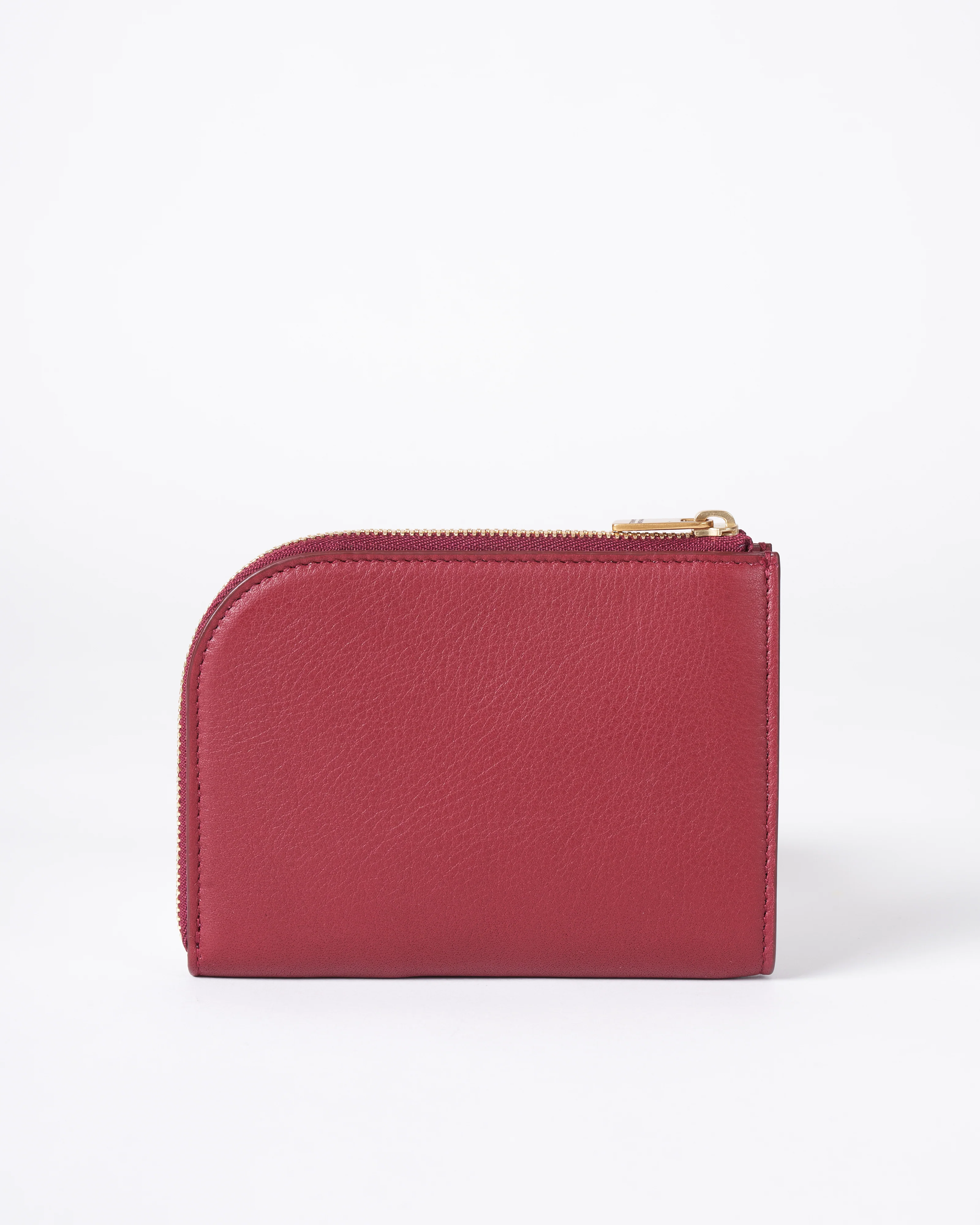 compact zip wallet - claret - Image 2