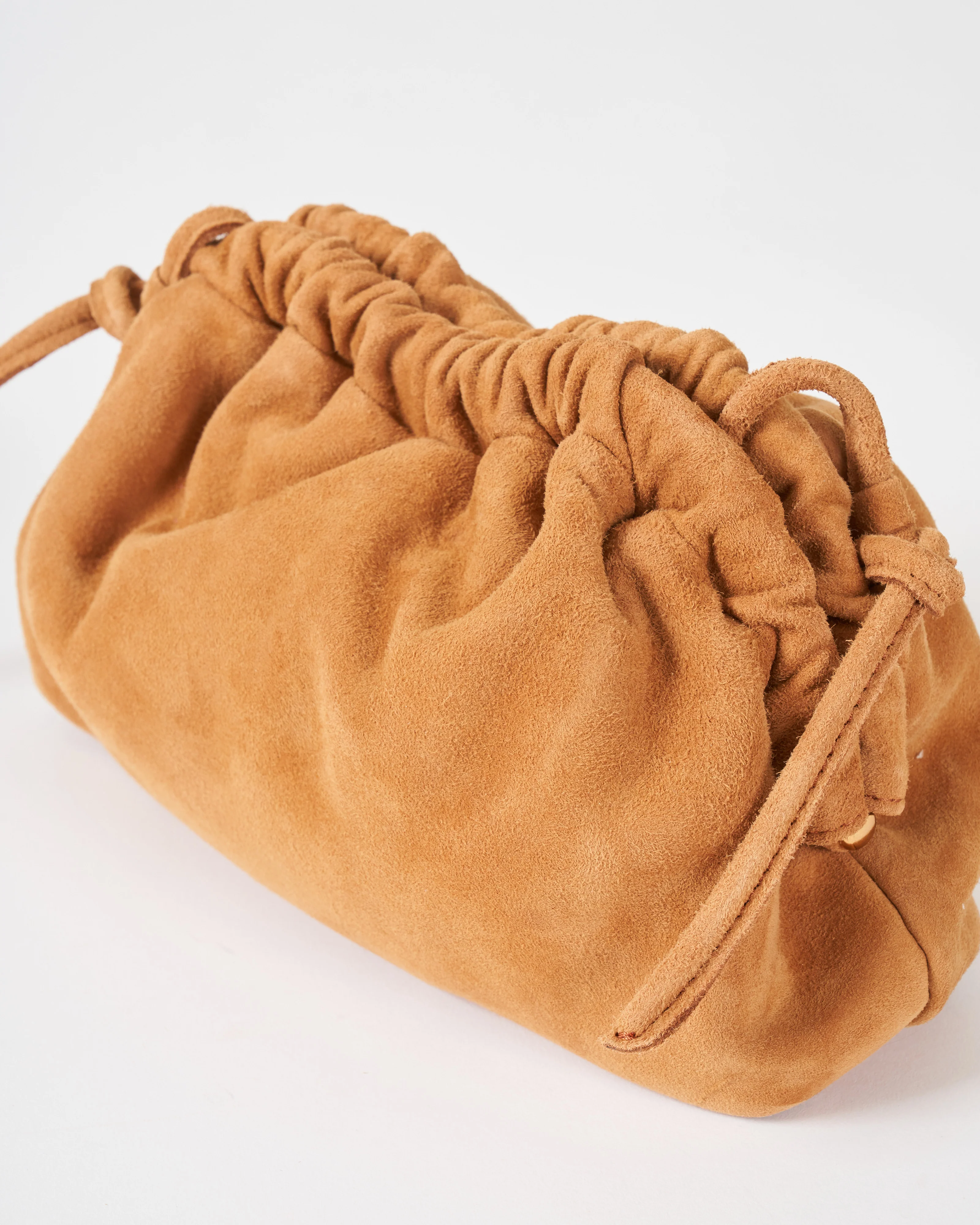 mini cloud clutch - caramel suede - Image 2