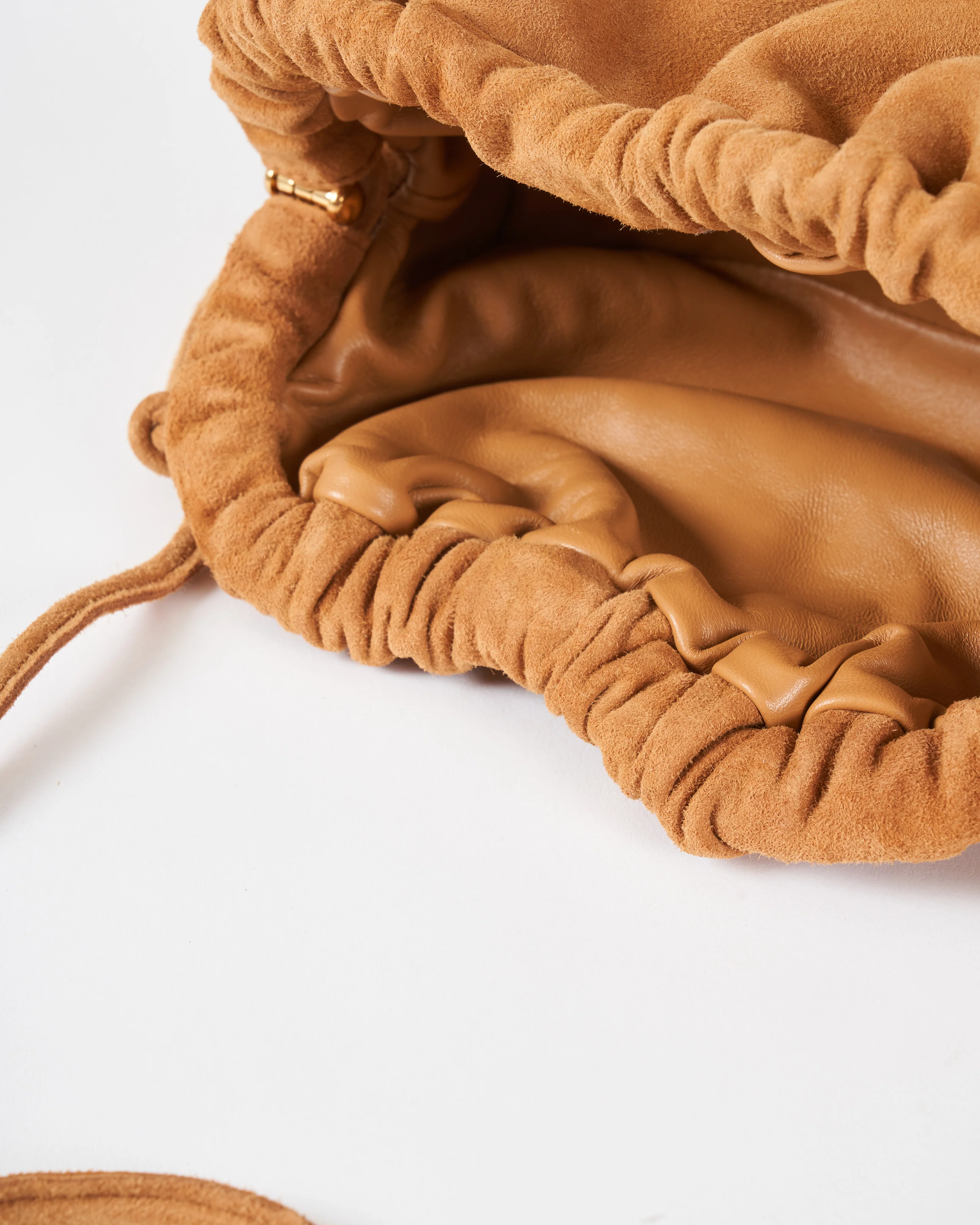 mini cloud clutch - caramel suede - Image 5