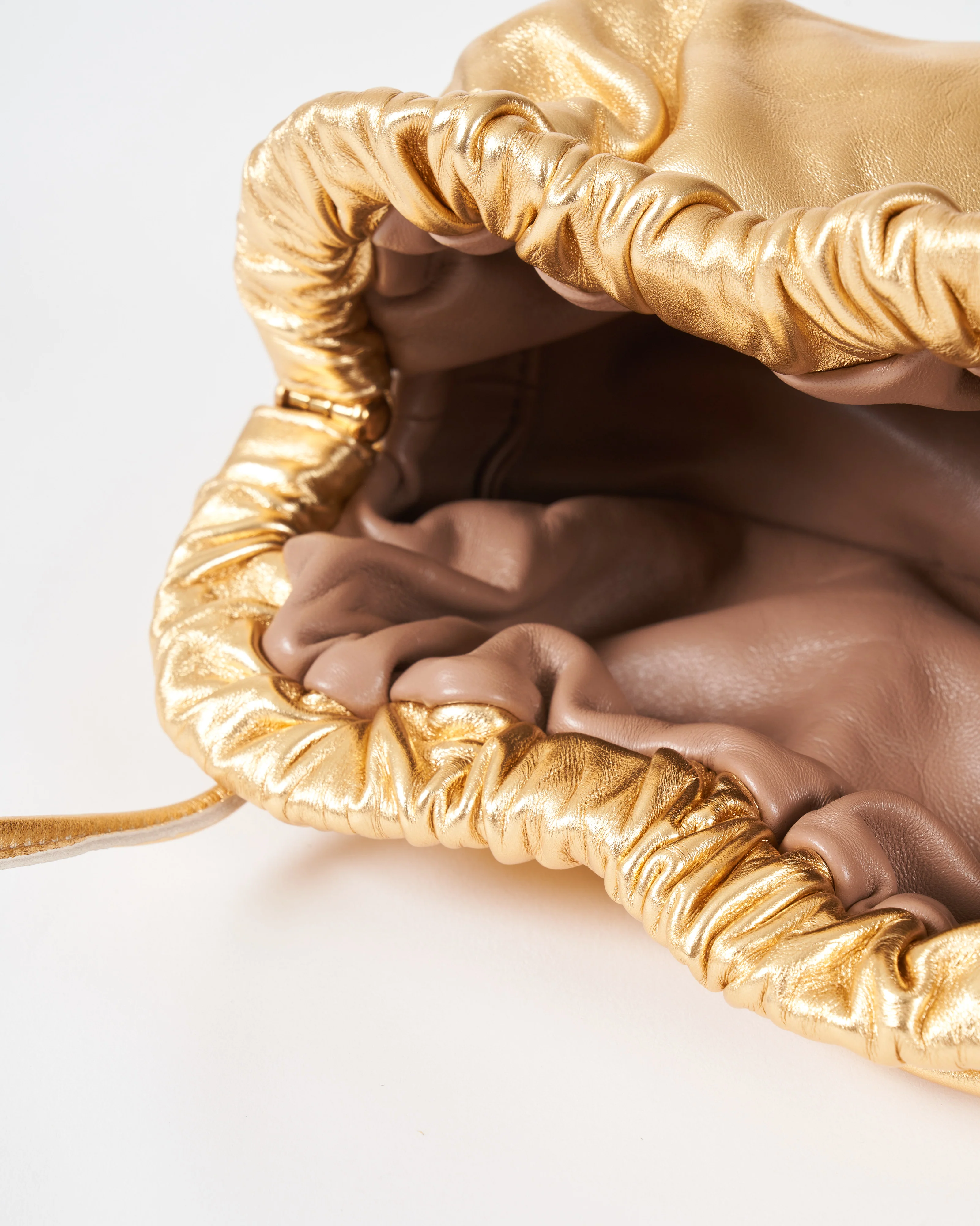 mini cloud clutch - gold - Image 5