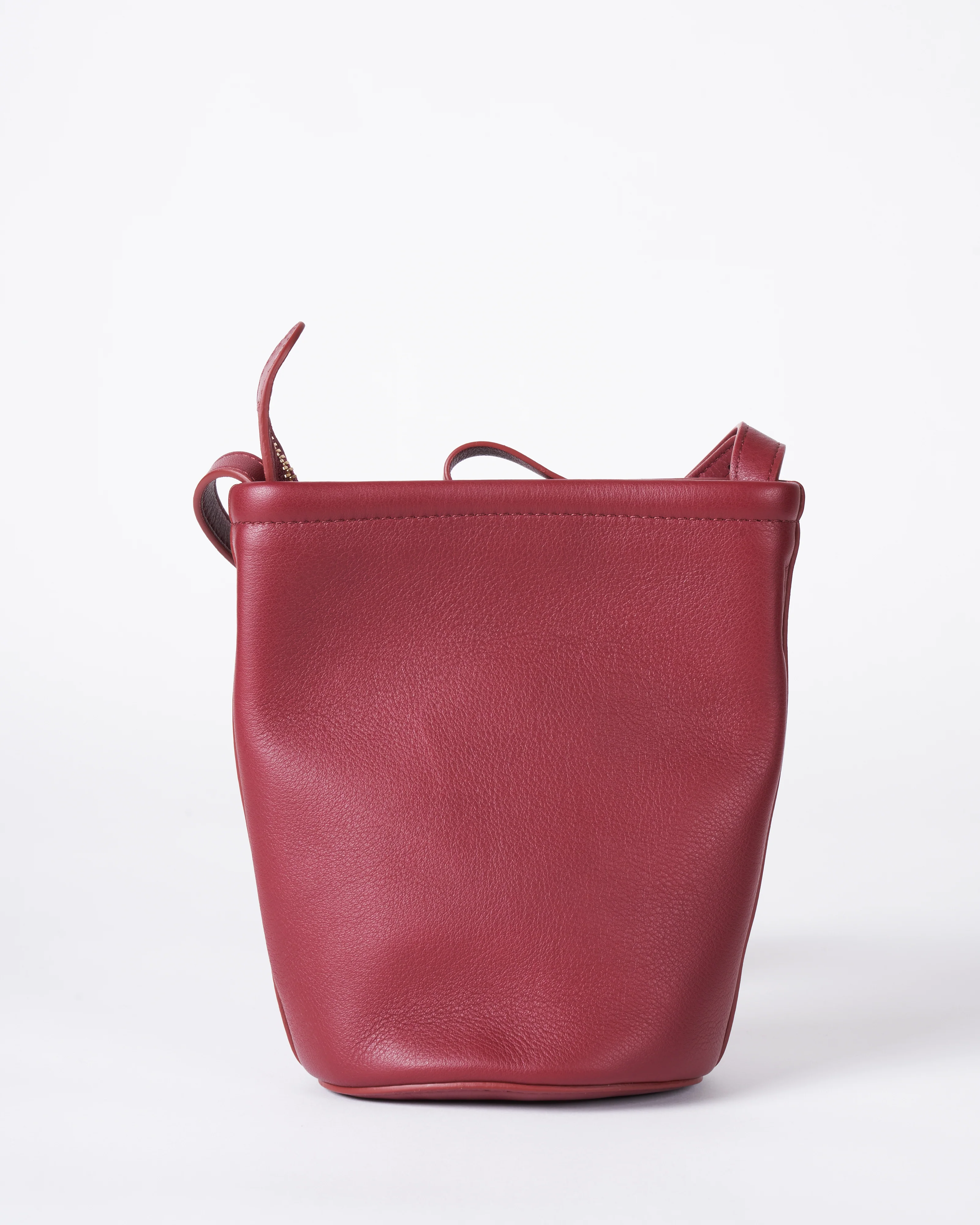 mini zip bucket - claret - Image 2