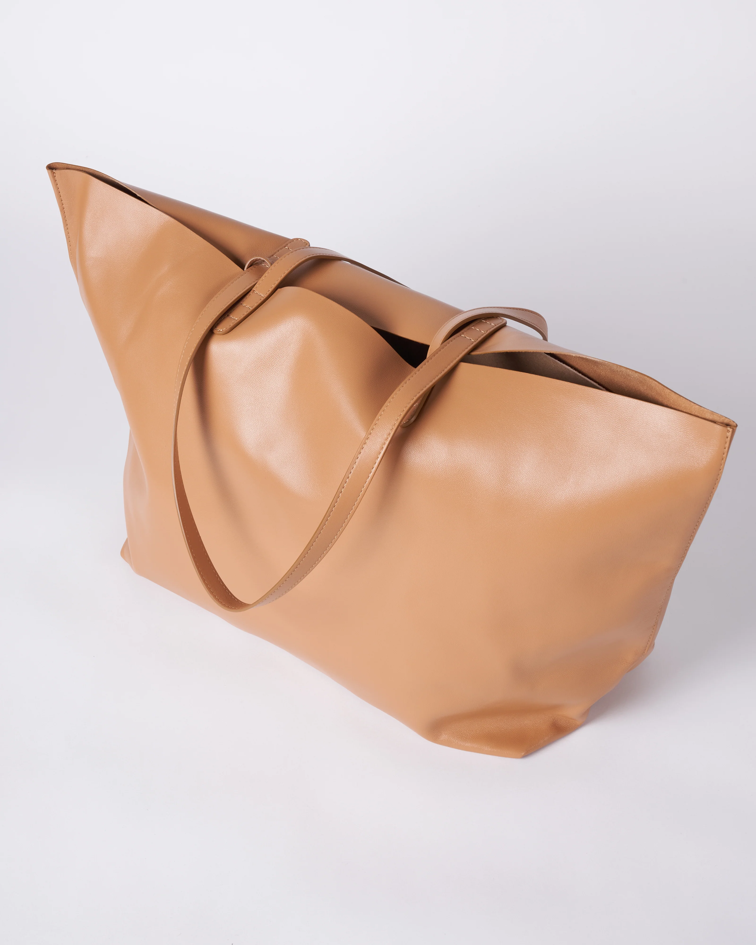 oversized tote - caramel - Image 2