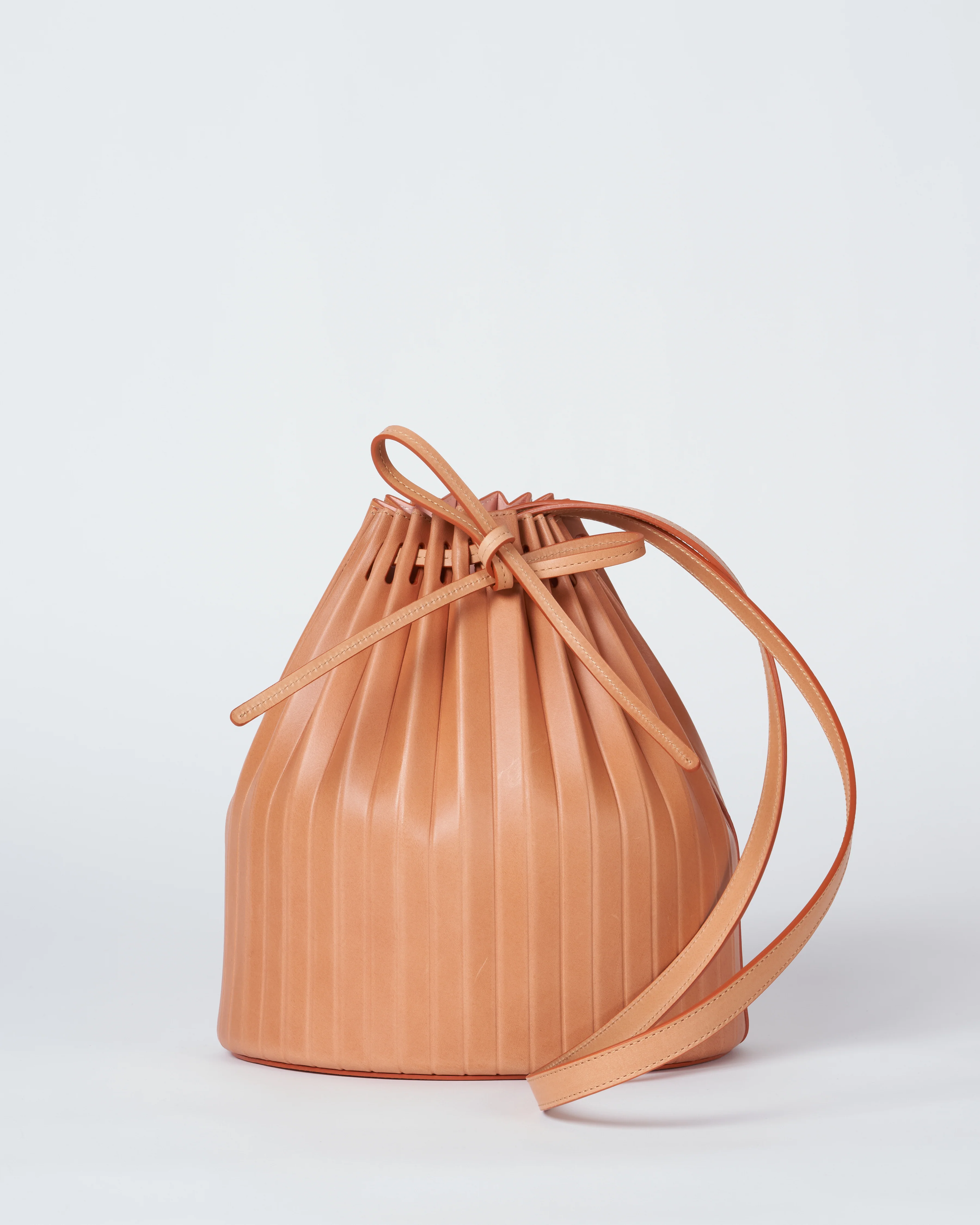 pleated bucket bag - cammello/rosa - Image 2