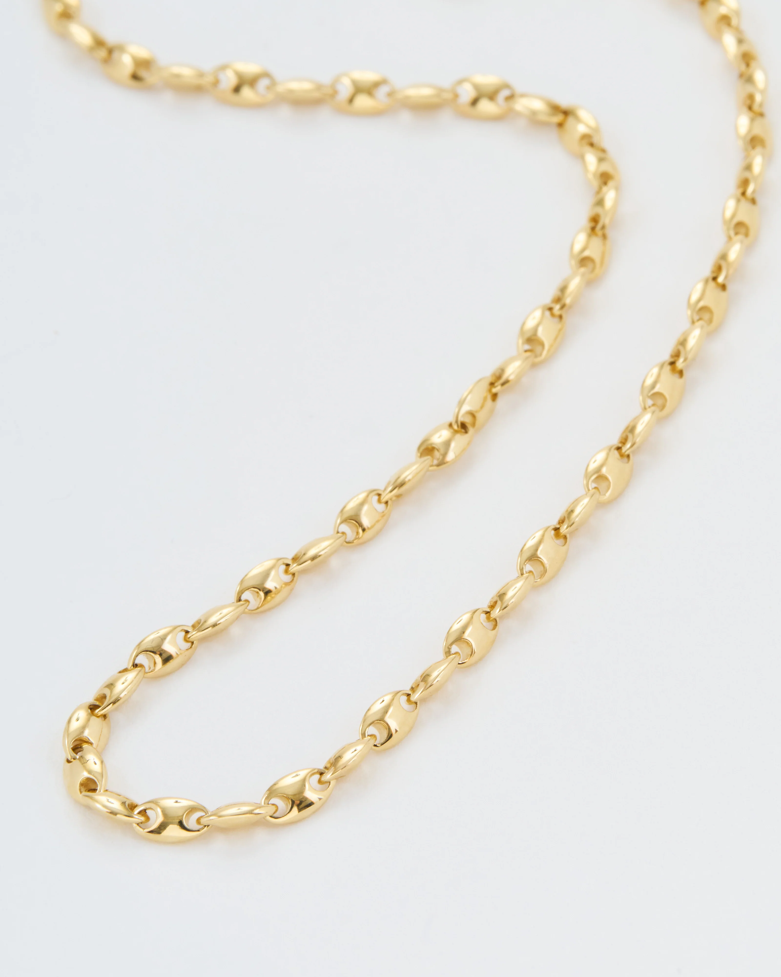 neo 3mm necklace in yellow gold and white diamonds detail - Image 3