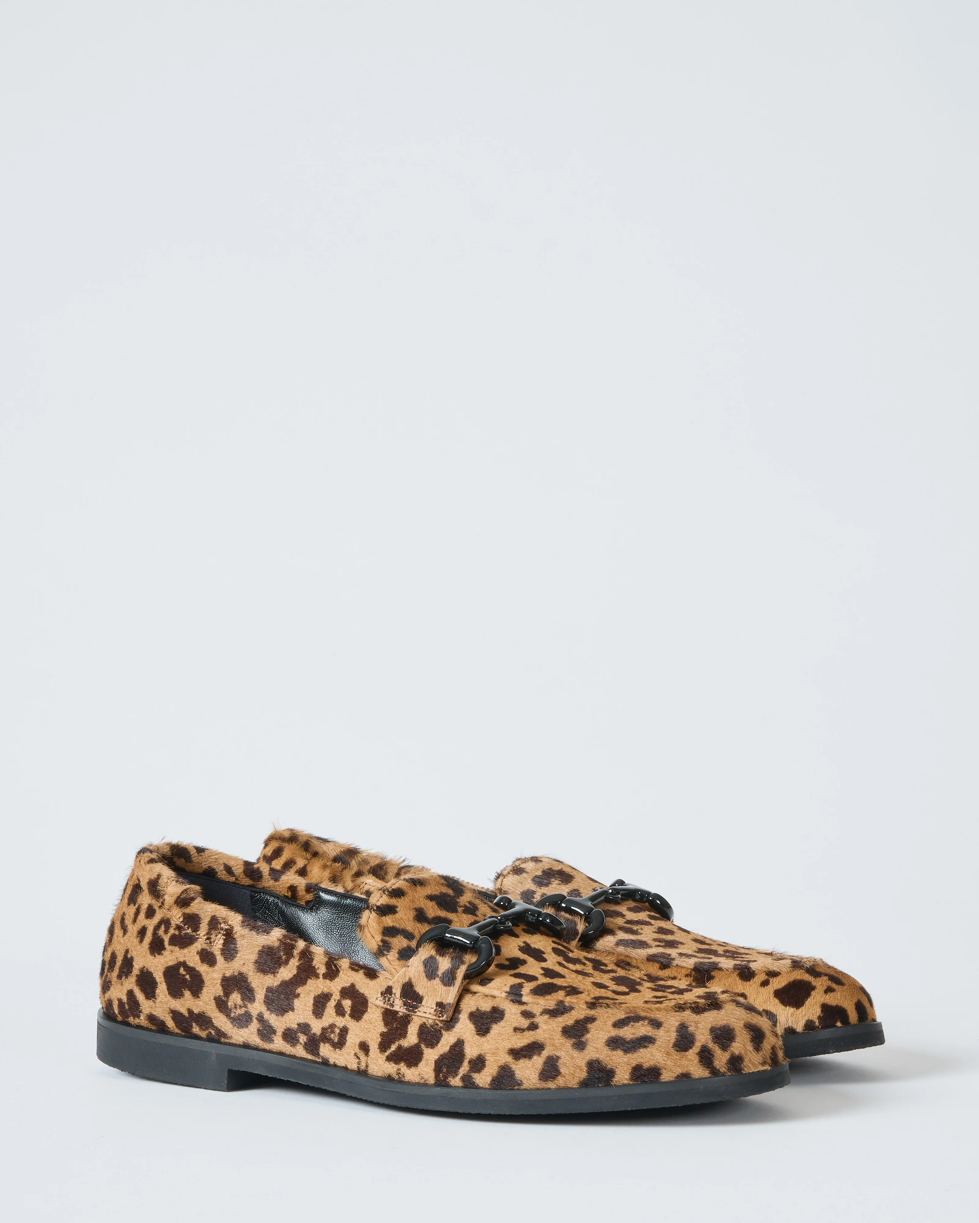 leopard pony loafer with black bit - Image 4