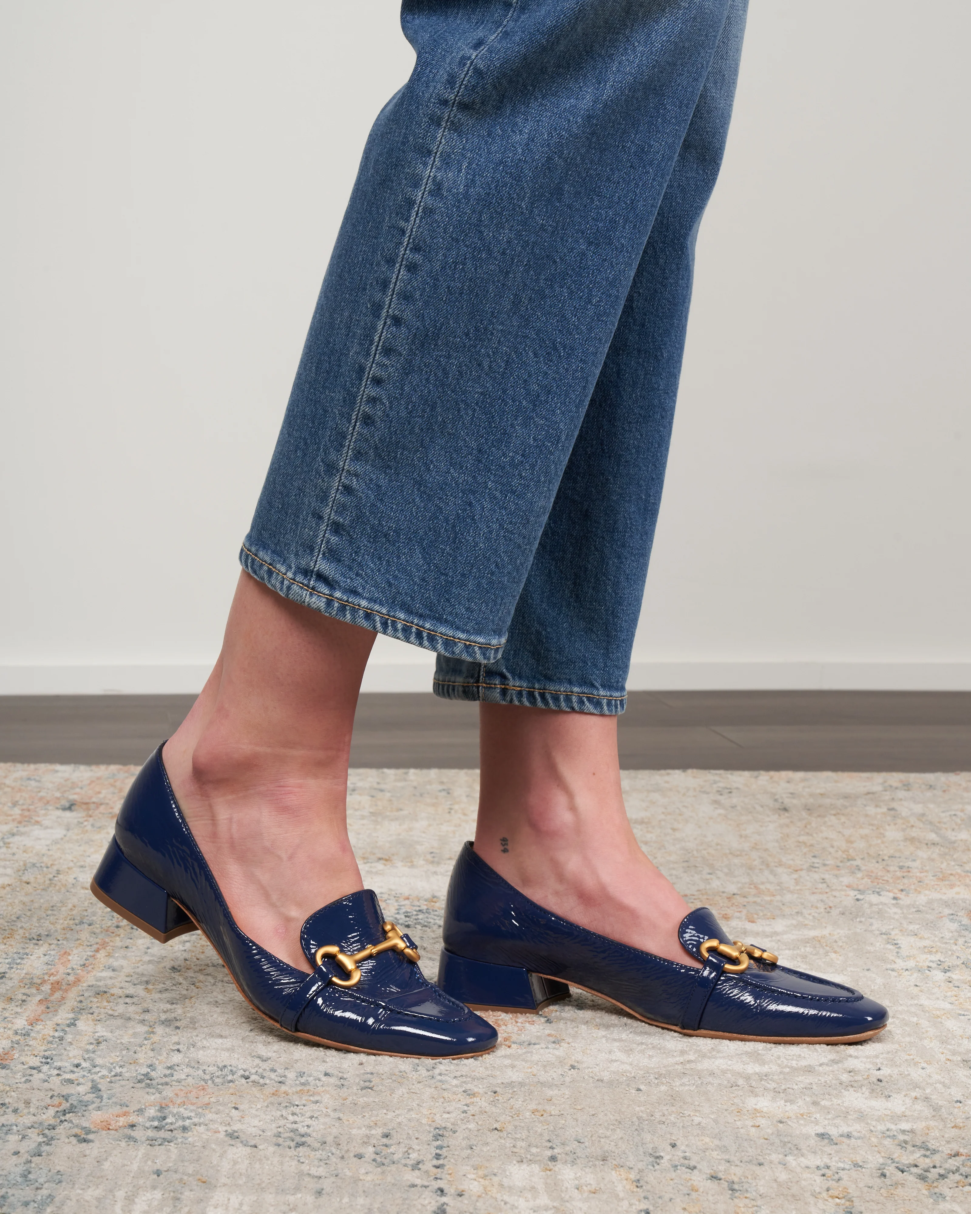 patent leather loafer w/ bit - naplak oceano - Image 4