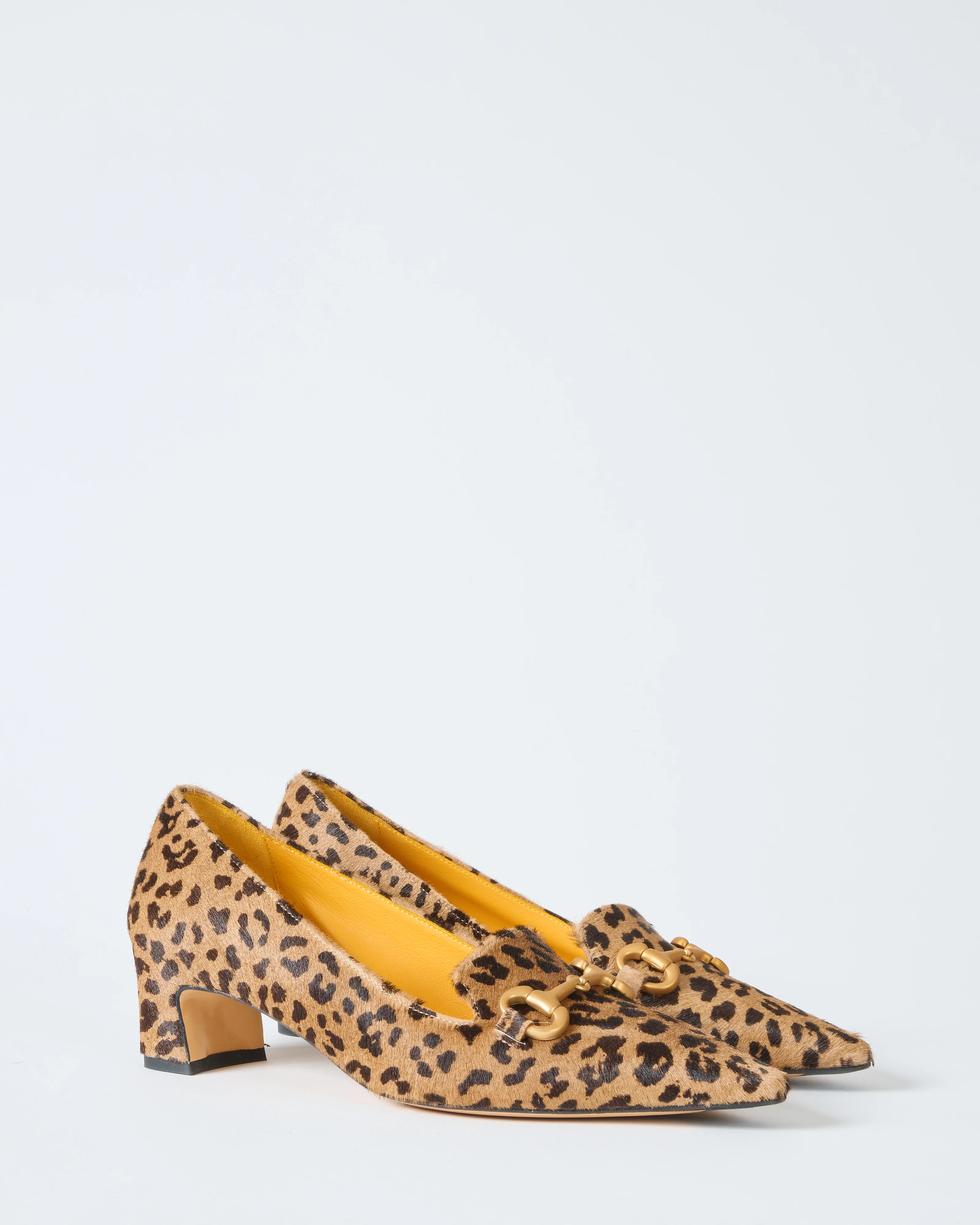 pointed leopard pony heel with gold bit - Image 3