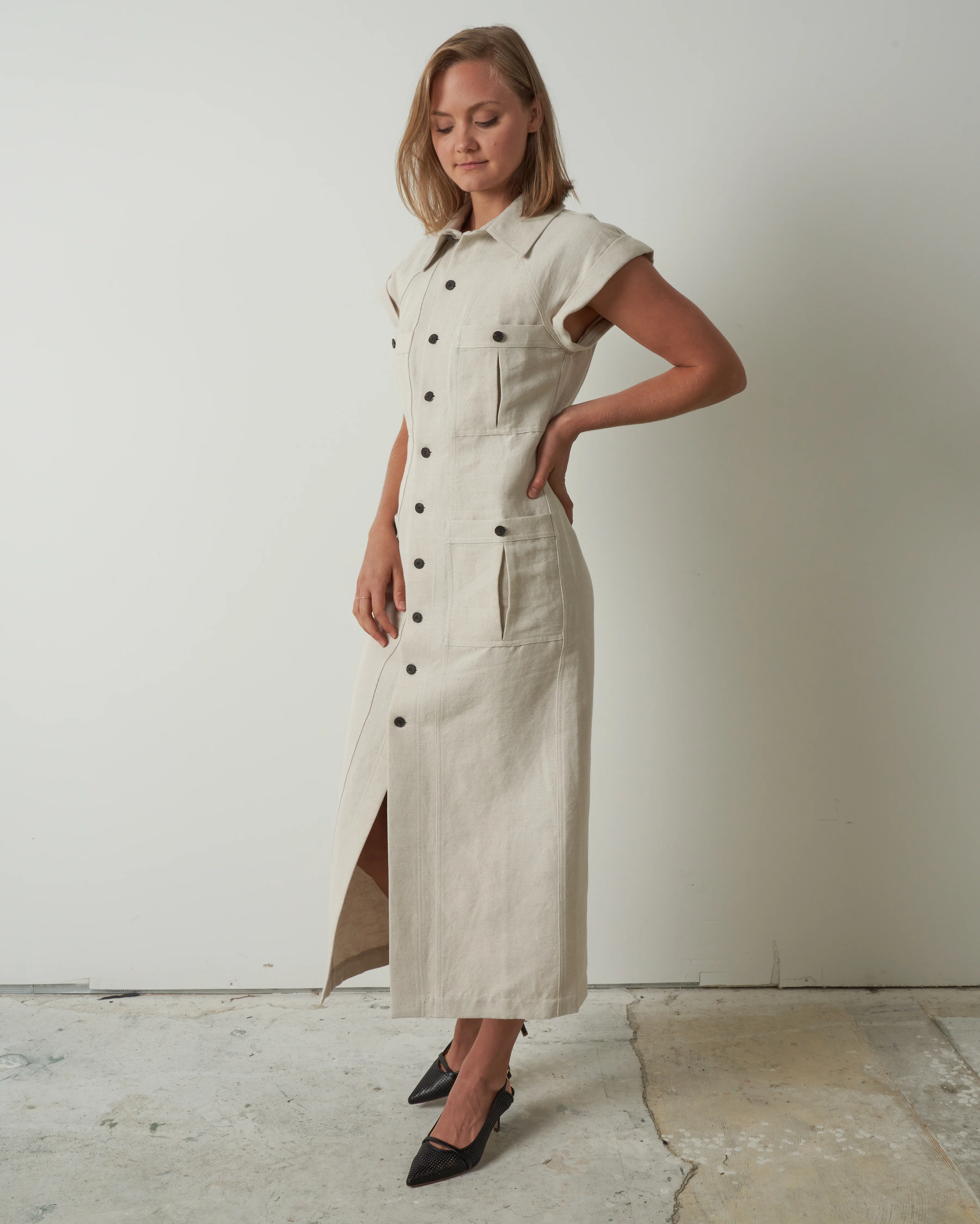 analia dress - stone - Image 2