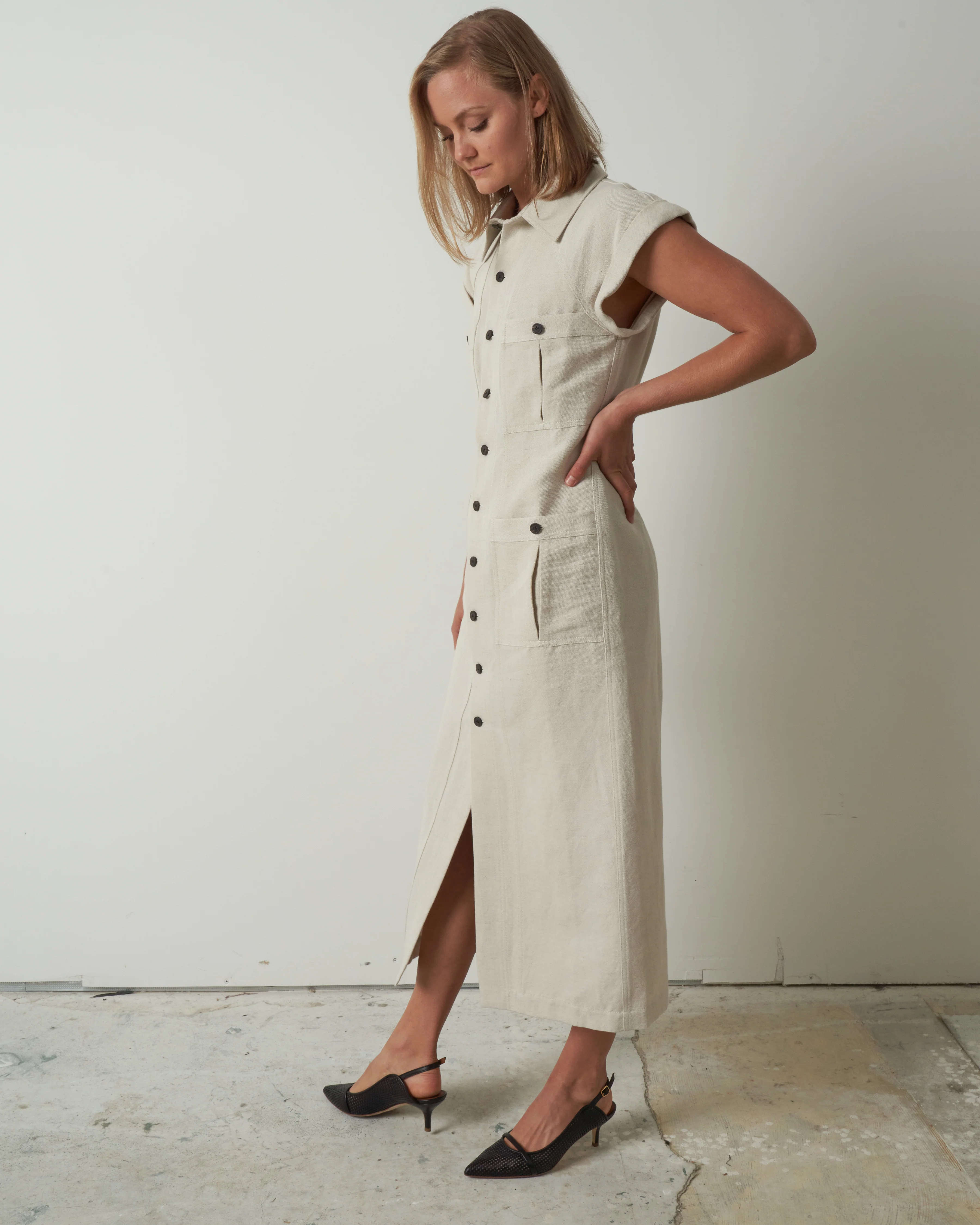 analia dress - stone - Image 3