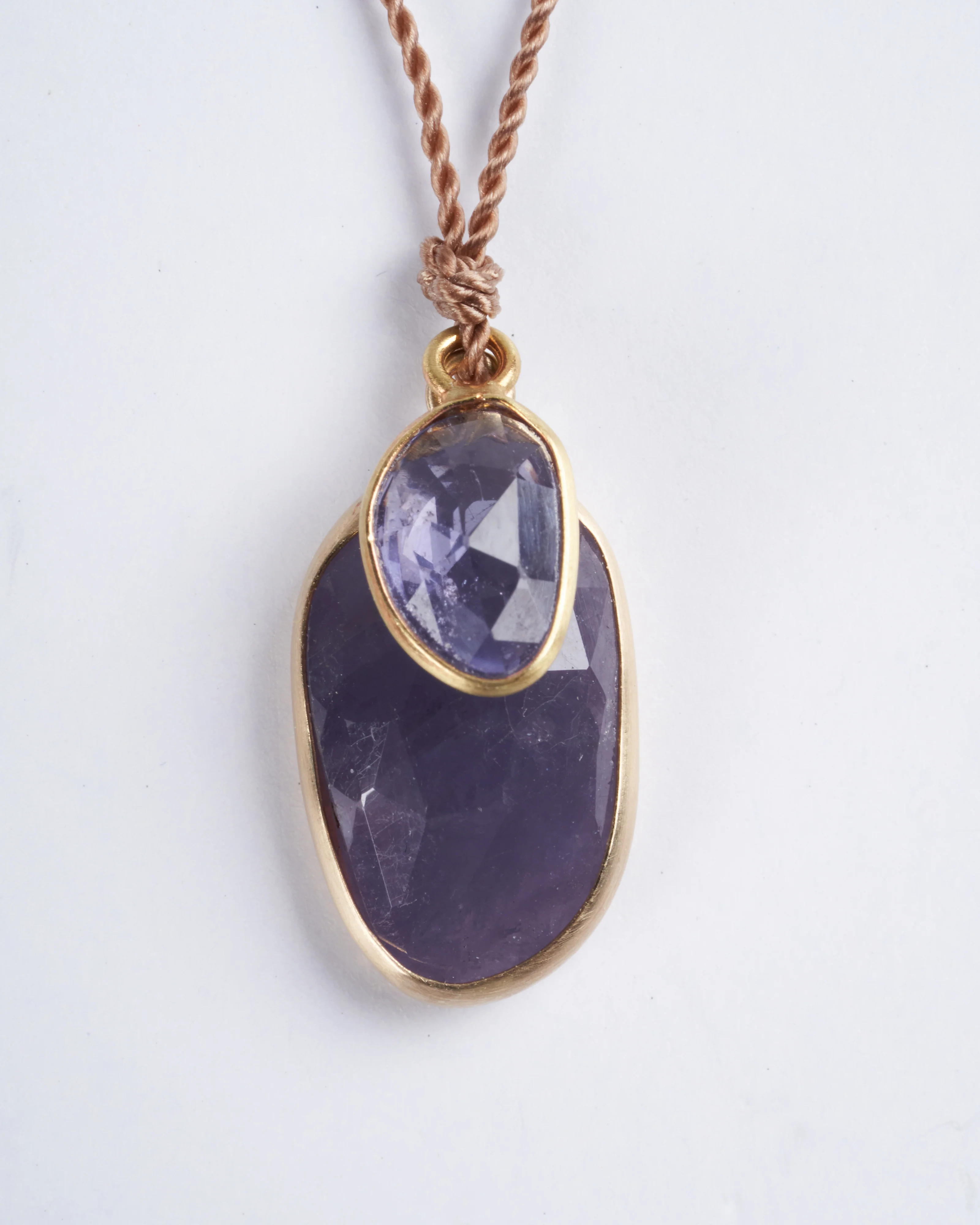 2 sapphires 14k yg and 18k yg - lavender - Image 3