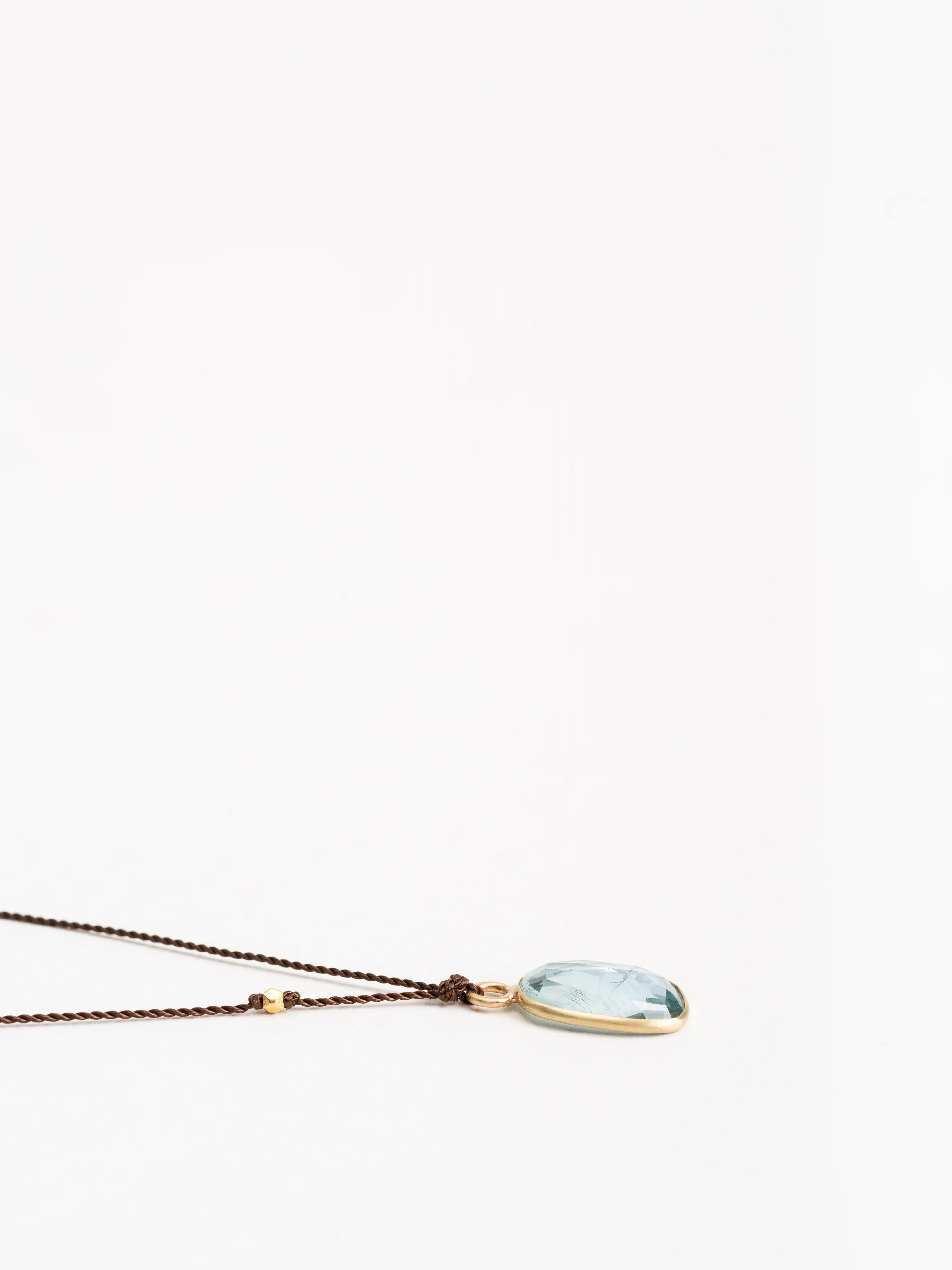 aquamarine necklace - 18k - Image 2