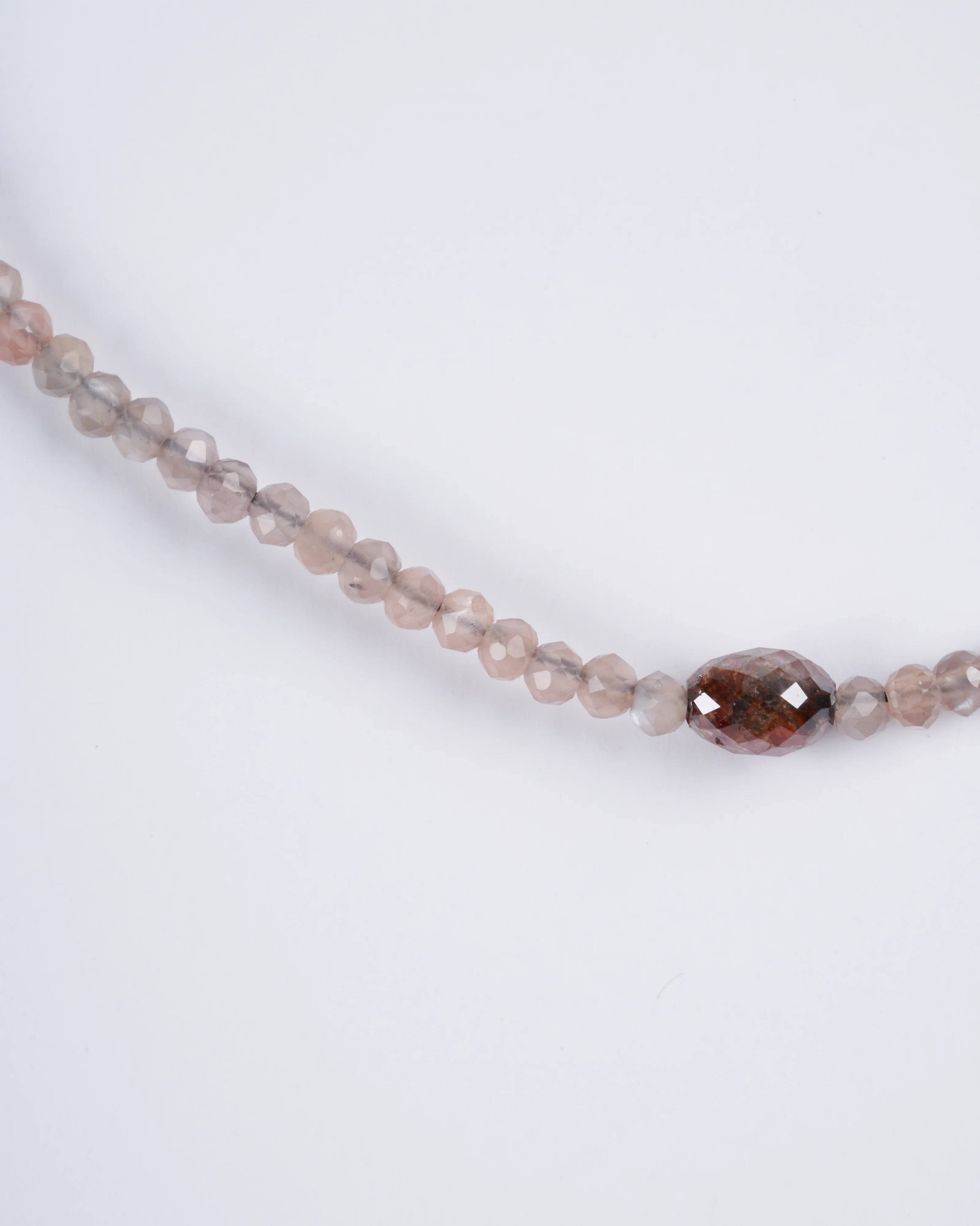 chocolate moonstone and rustic brown diamond beaded bracelet - Image 3