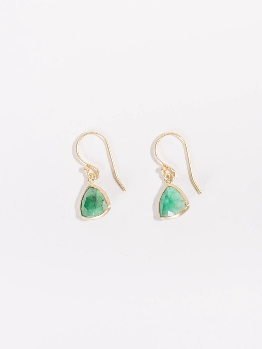 emerald trillion earrings - Image 2