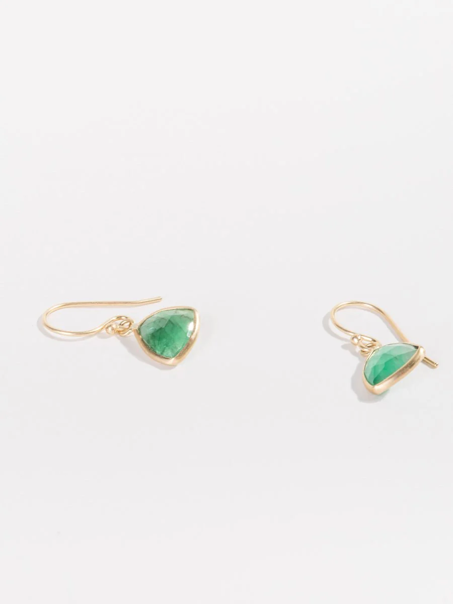 emerald trillion earrings - Image 3