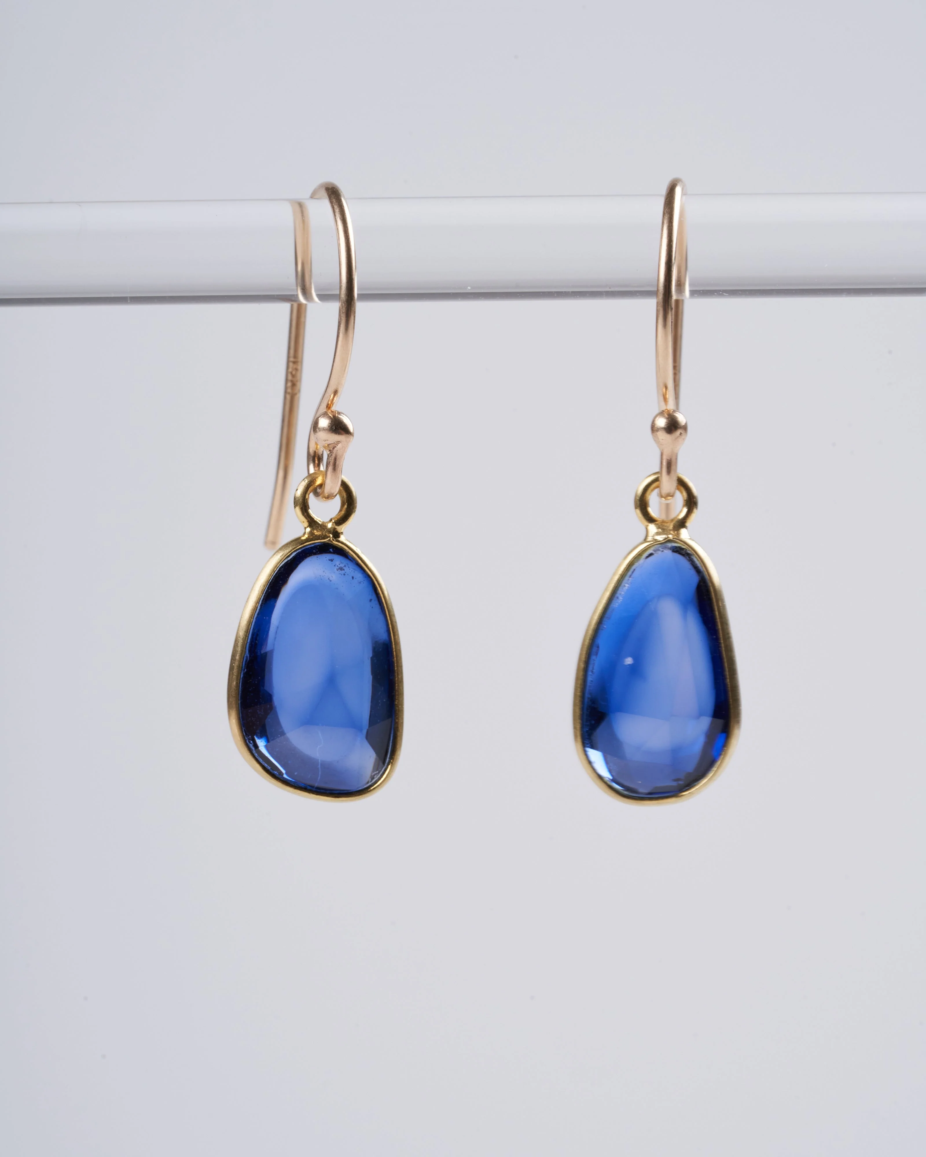 blue sapphire drop earrings - Image 2