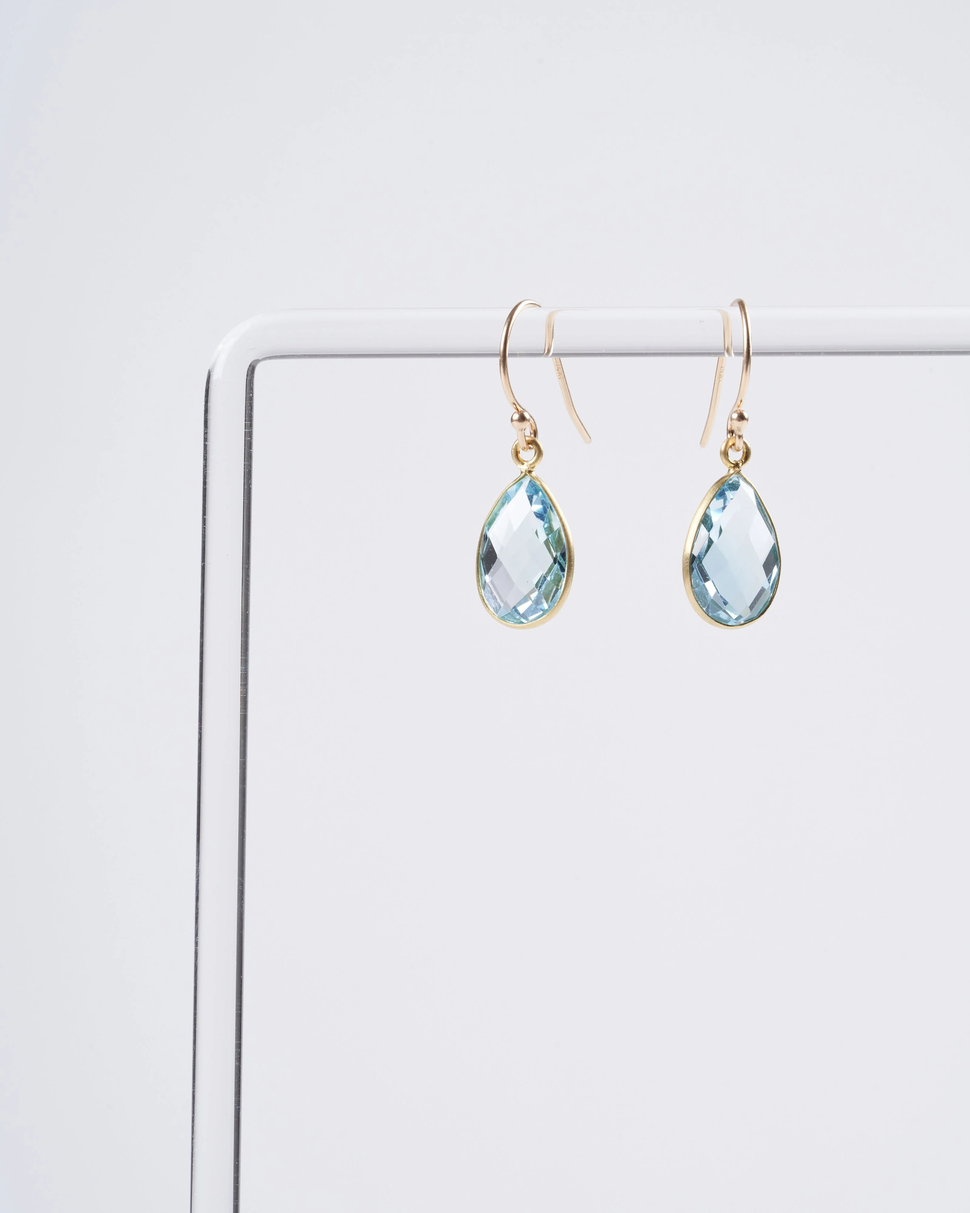 blue topaz drop earrings - Image 2