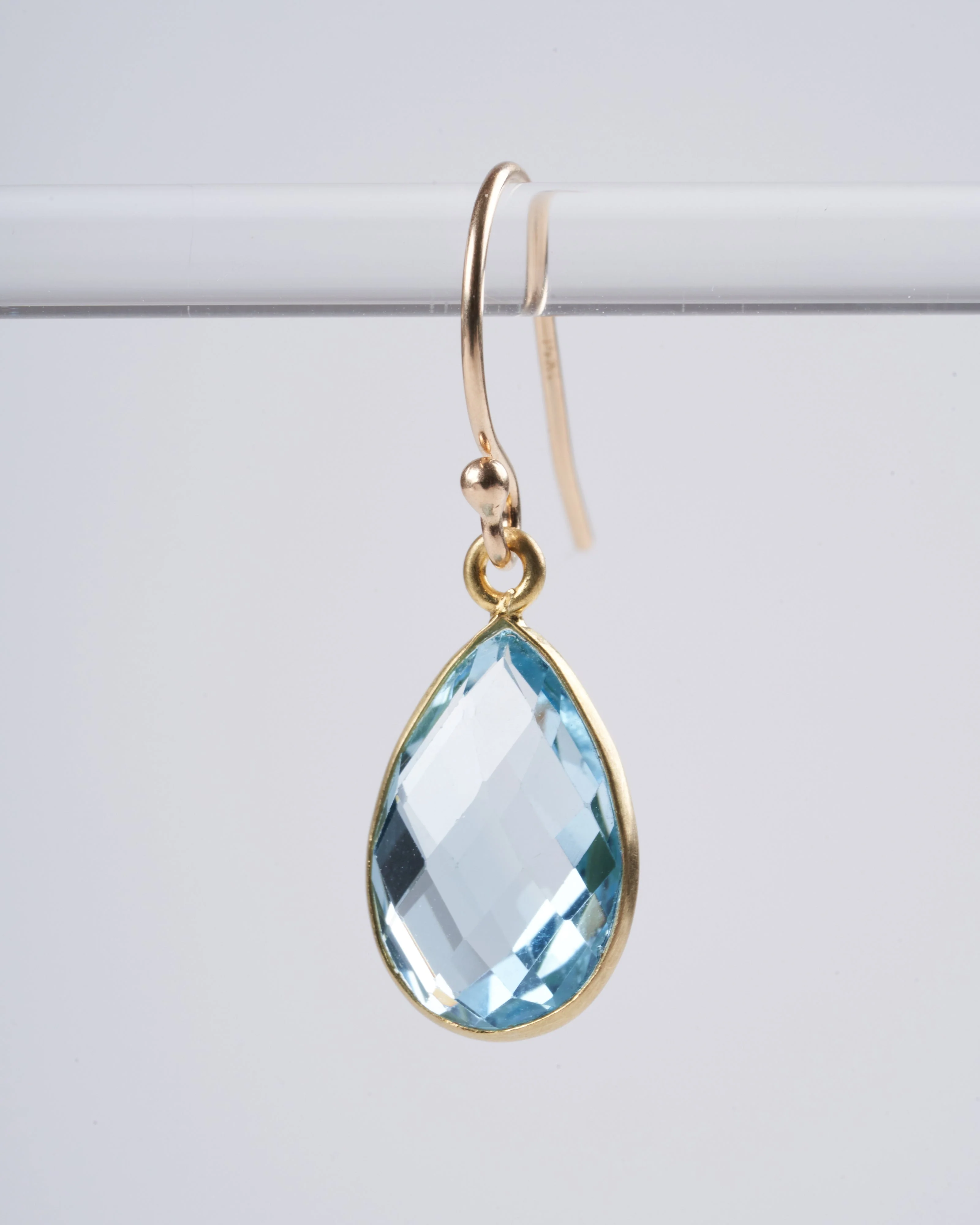 blue topaz drop earrings - Image 3