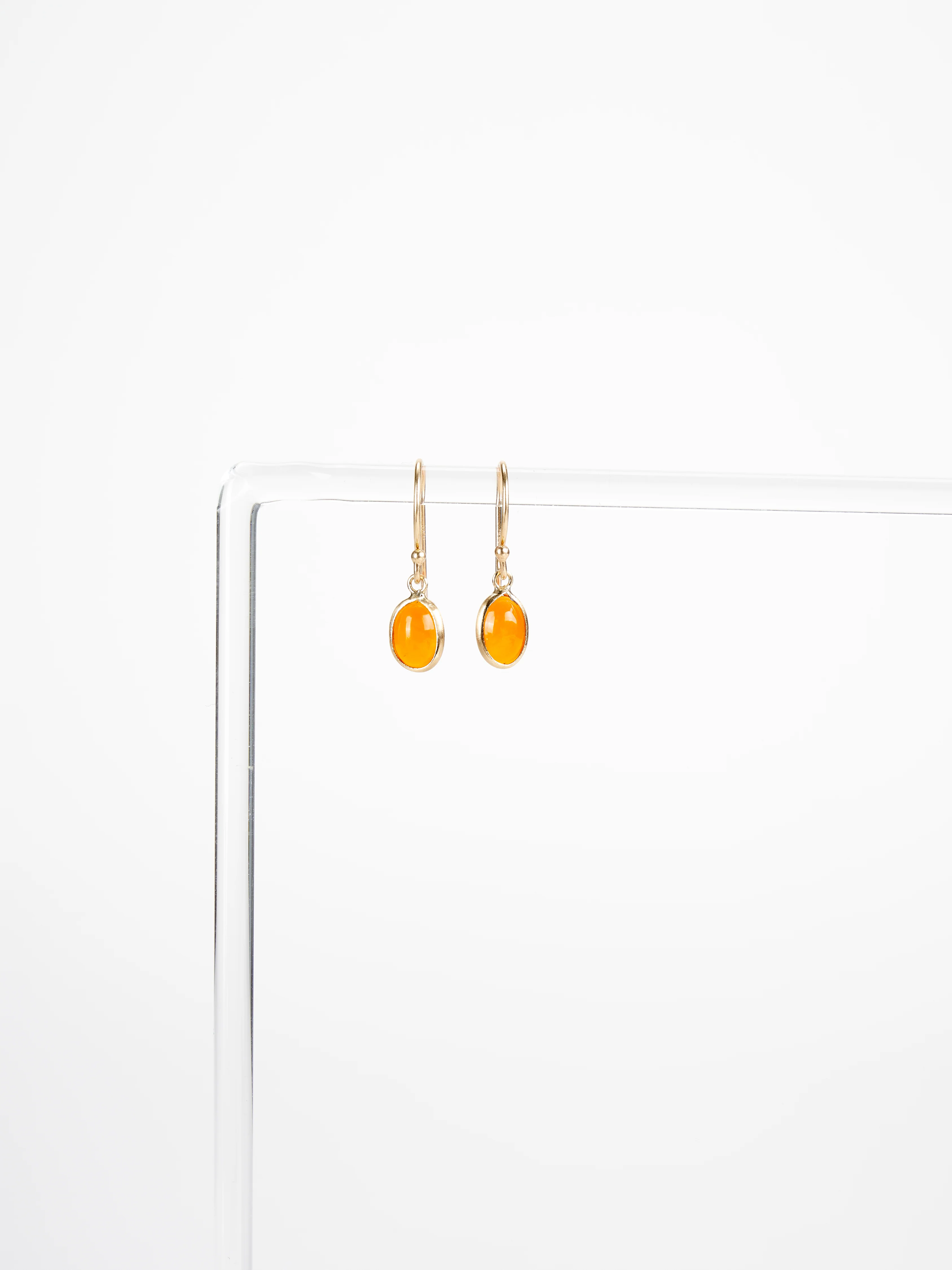fire opal earrings - fire opal