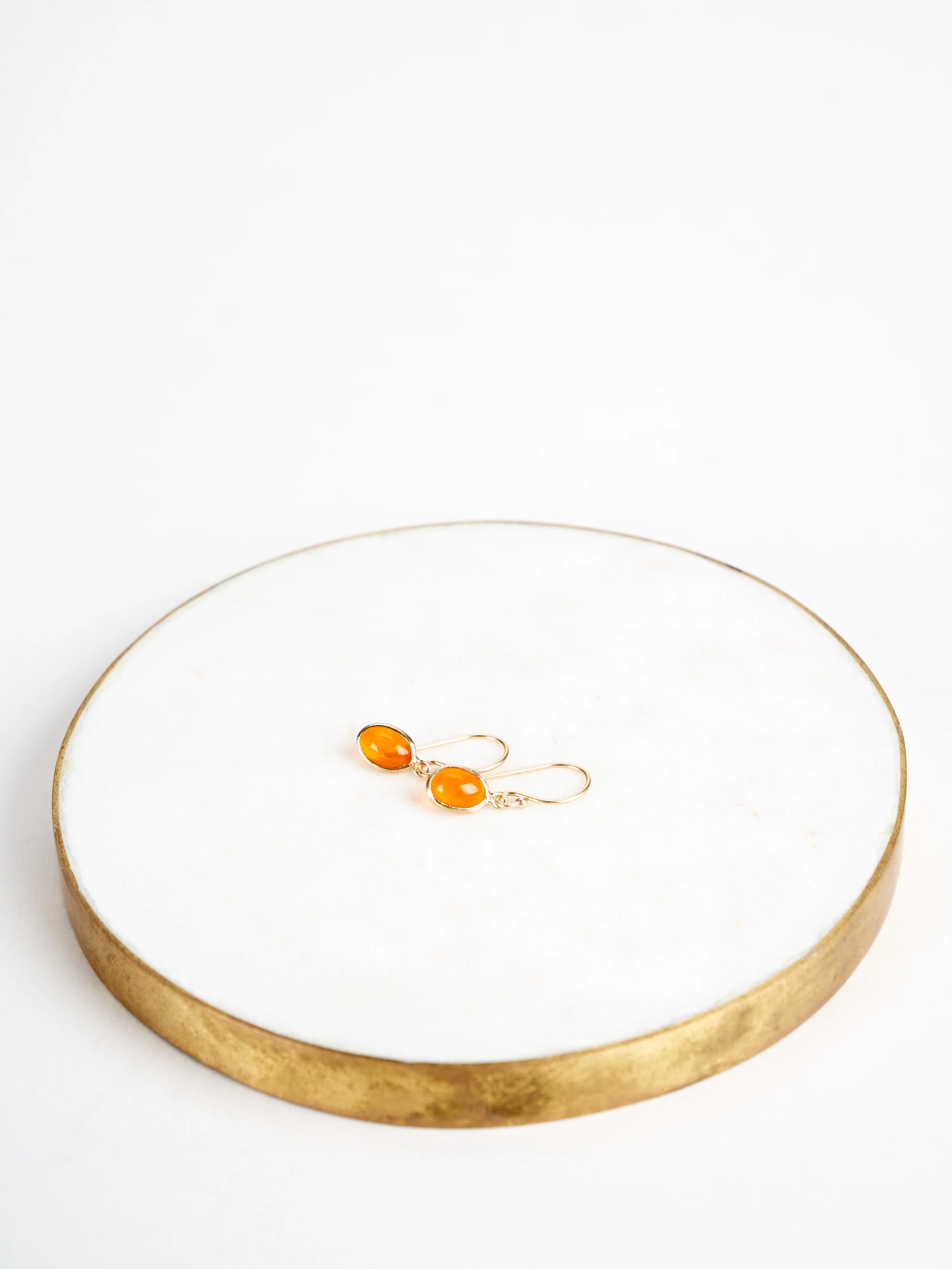 fire opal earrings - fire opal - Image 3