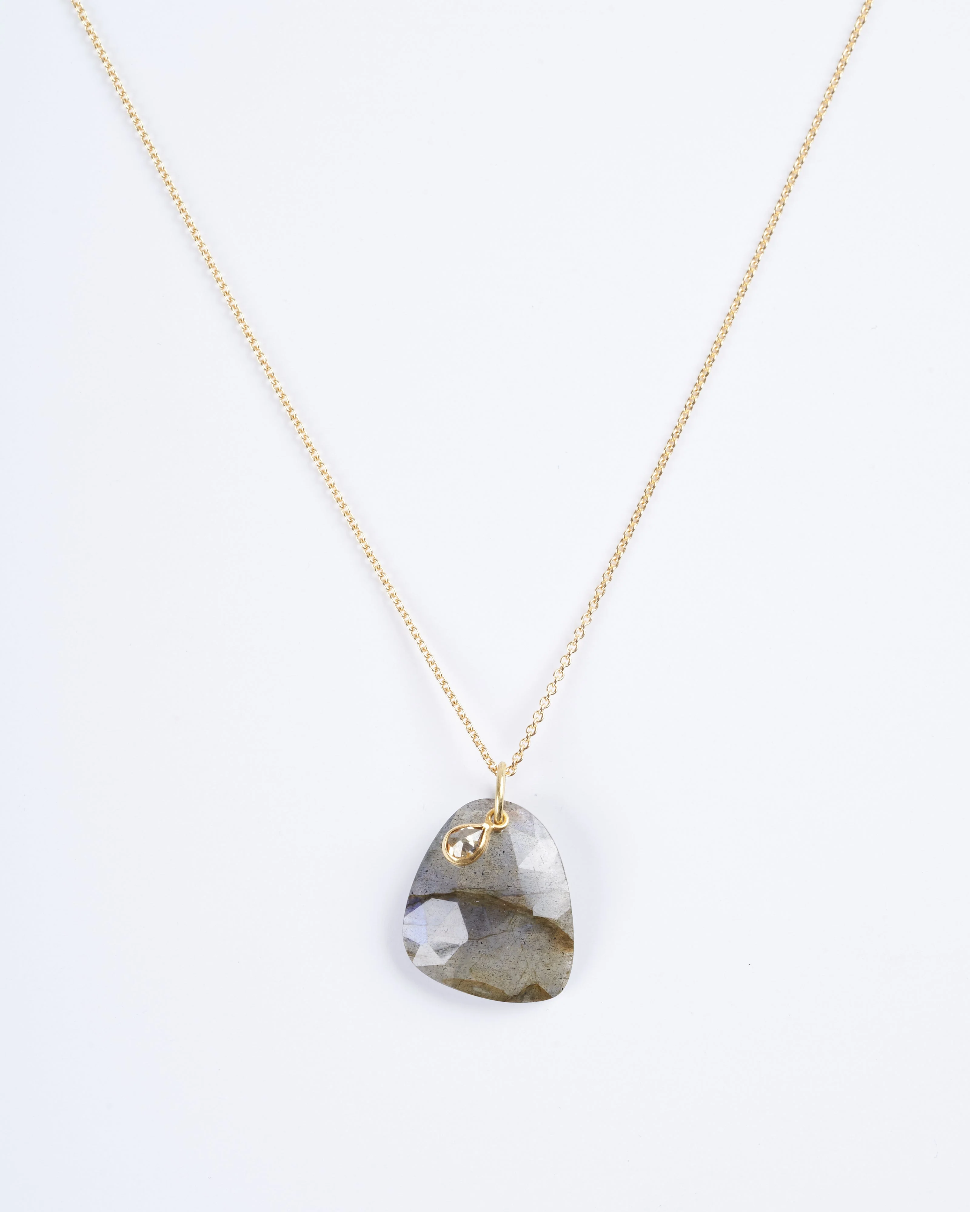 labradorite and diamond necklace