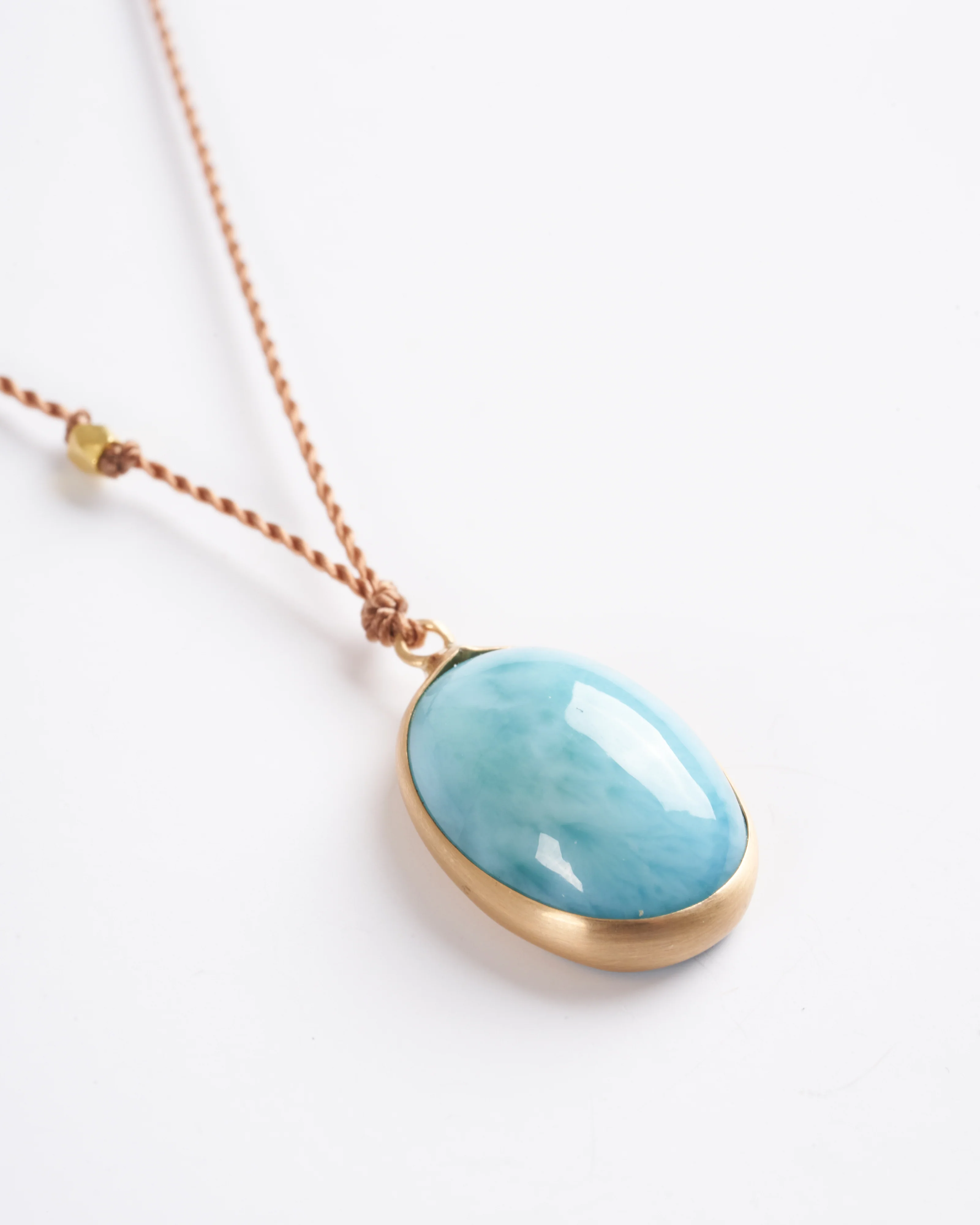 larimar and 14k necklace - turquoise - Image 2