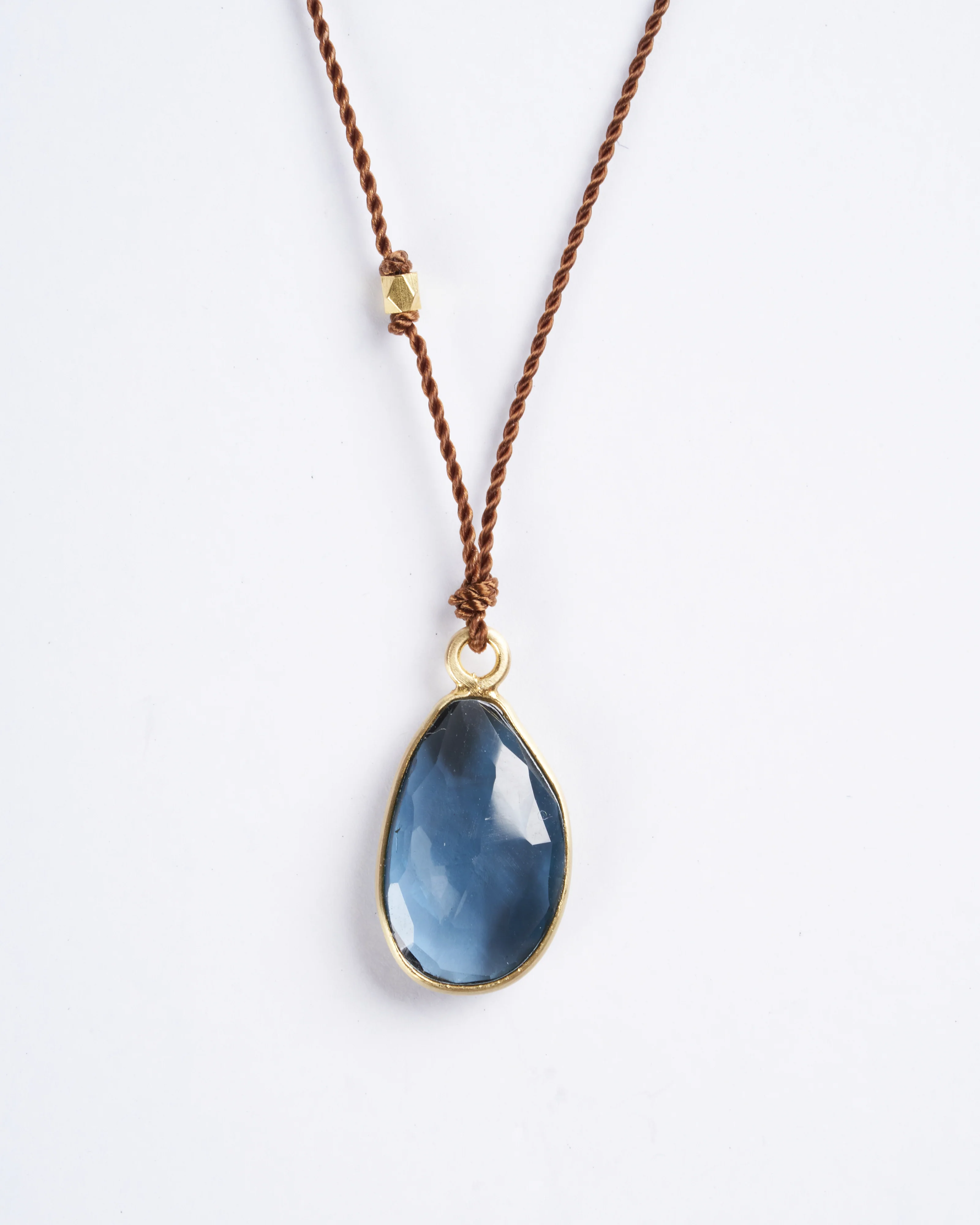 london blue topaz 18k yg - blue