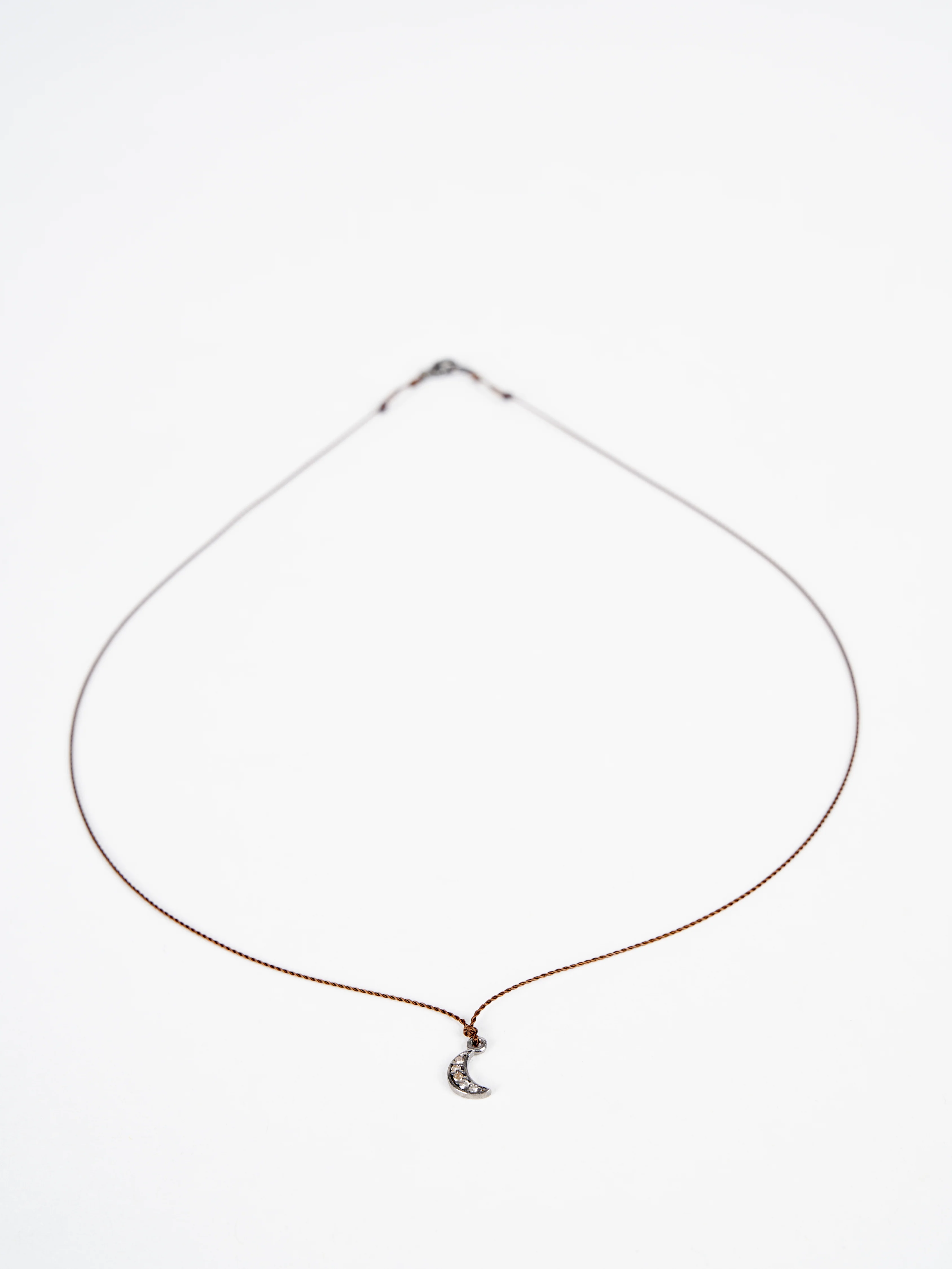 moon pave diamond necklace - Image 2