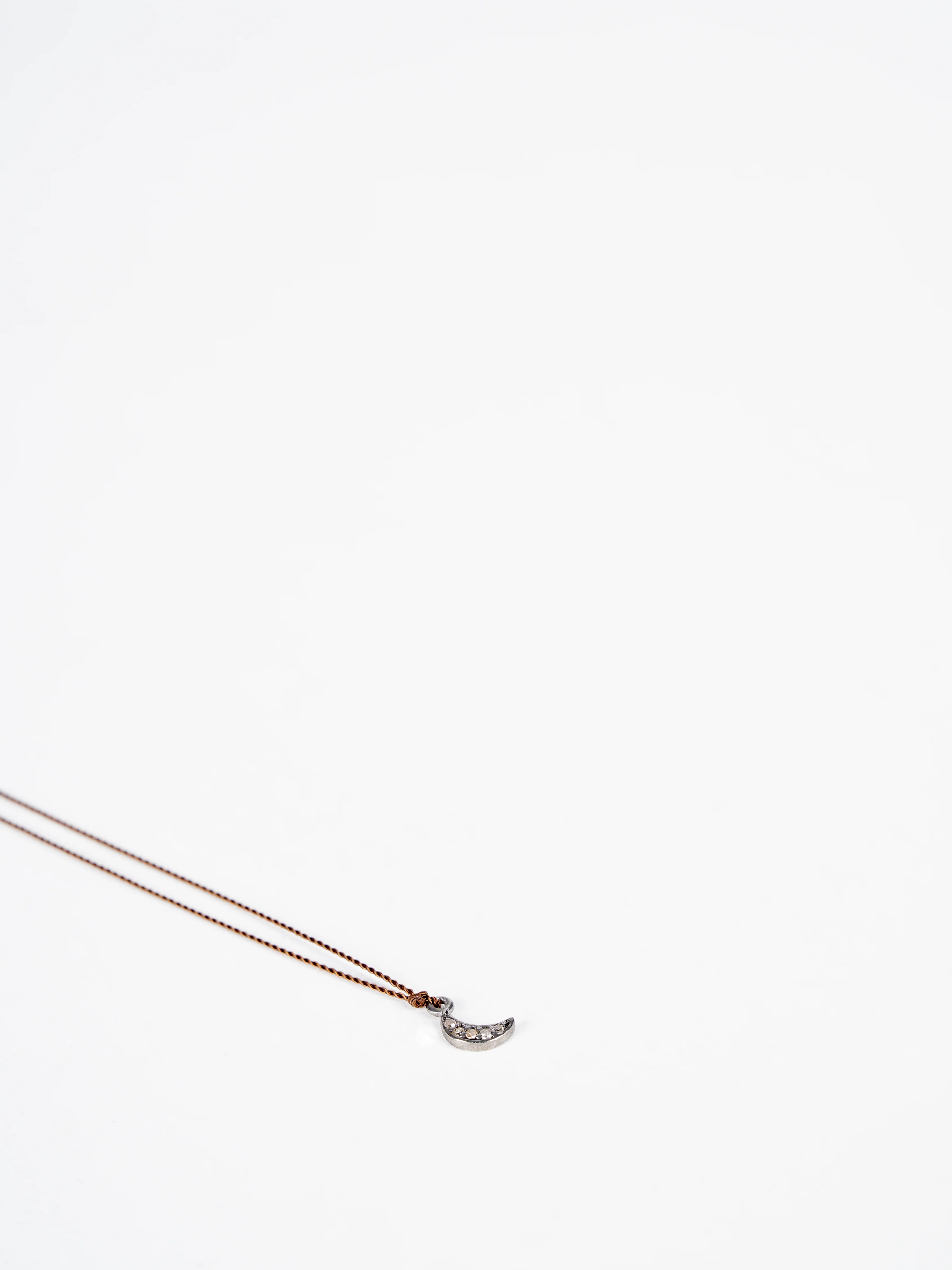 moon pave diamond necklace - Image 3