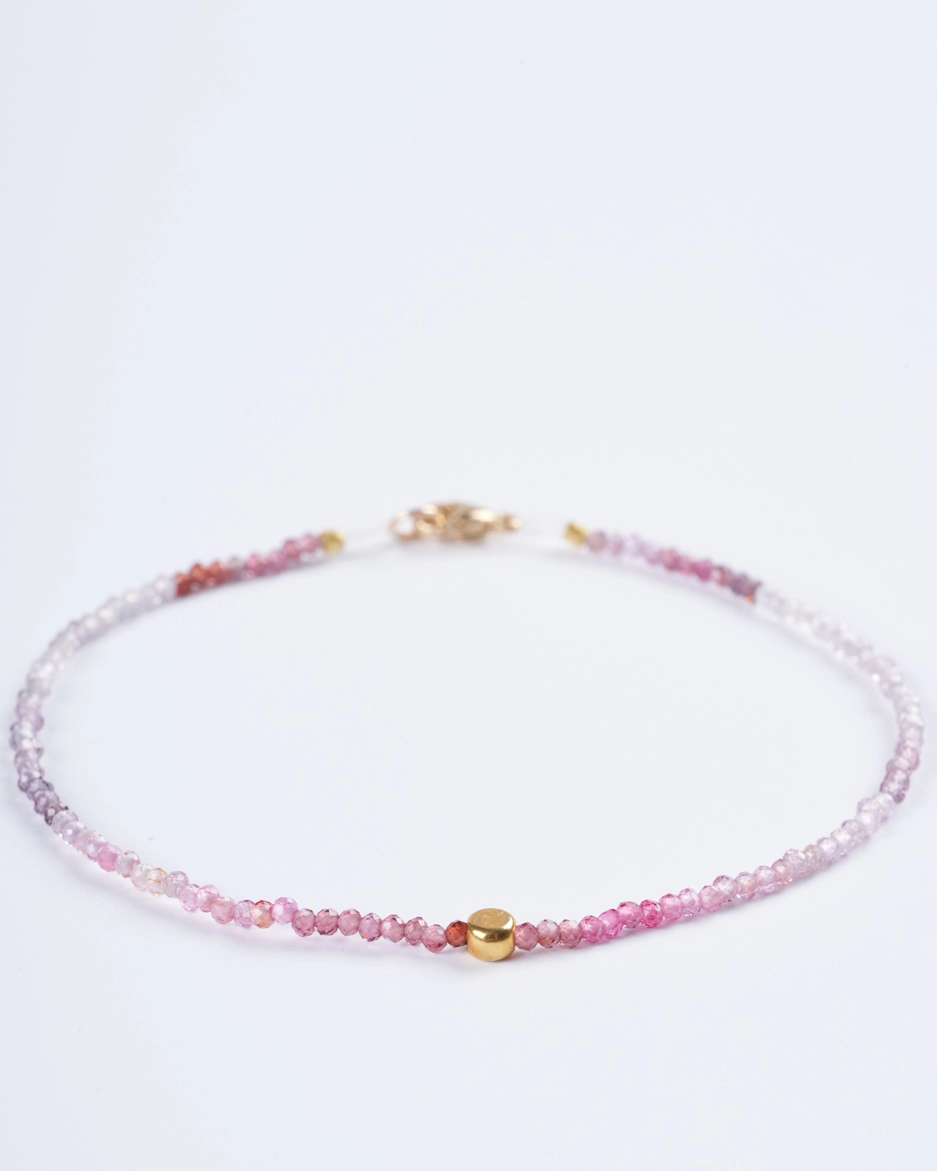 multi pink spinel beaded bracelet - Image 2