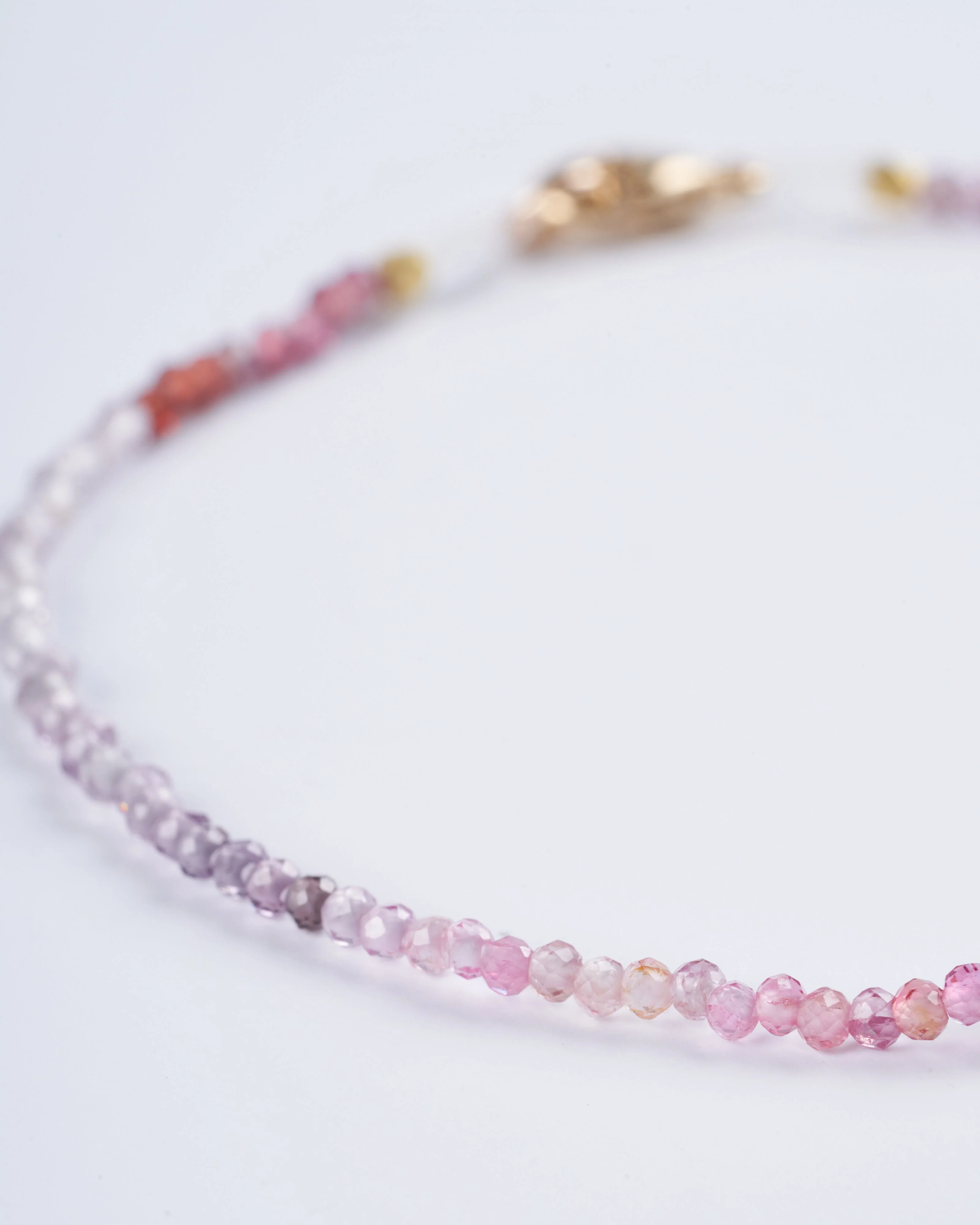 multi pink spinel beaded bracelet - Image 3
