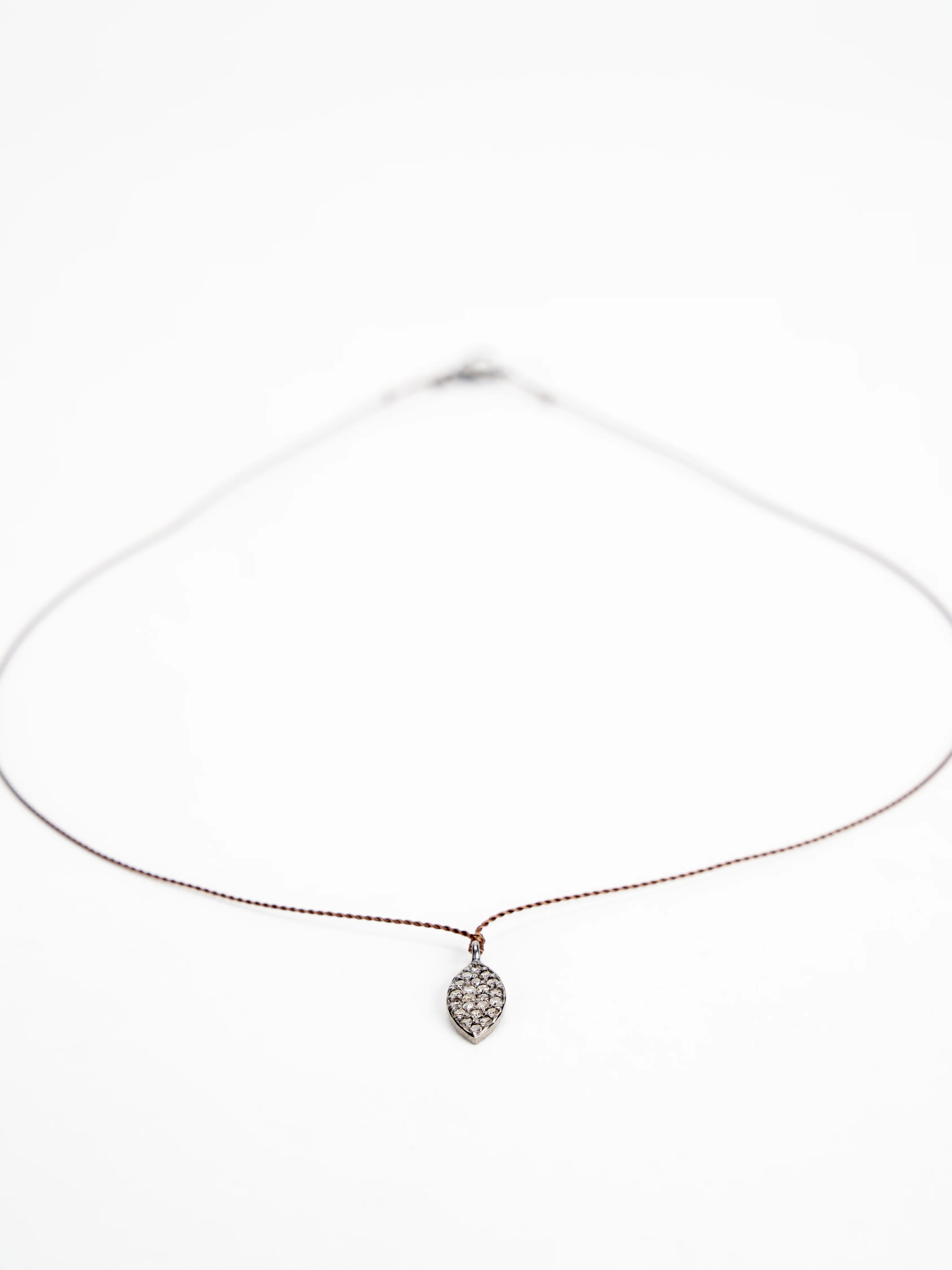 pave diamond marquis necklace - Image 2
