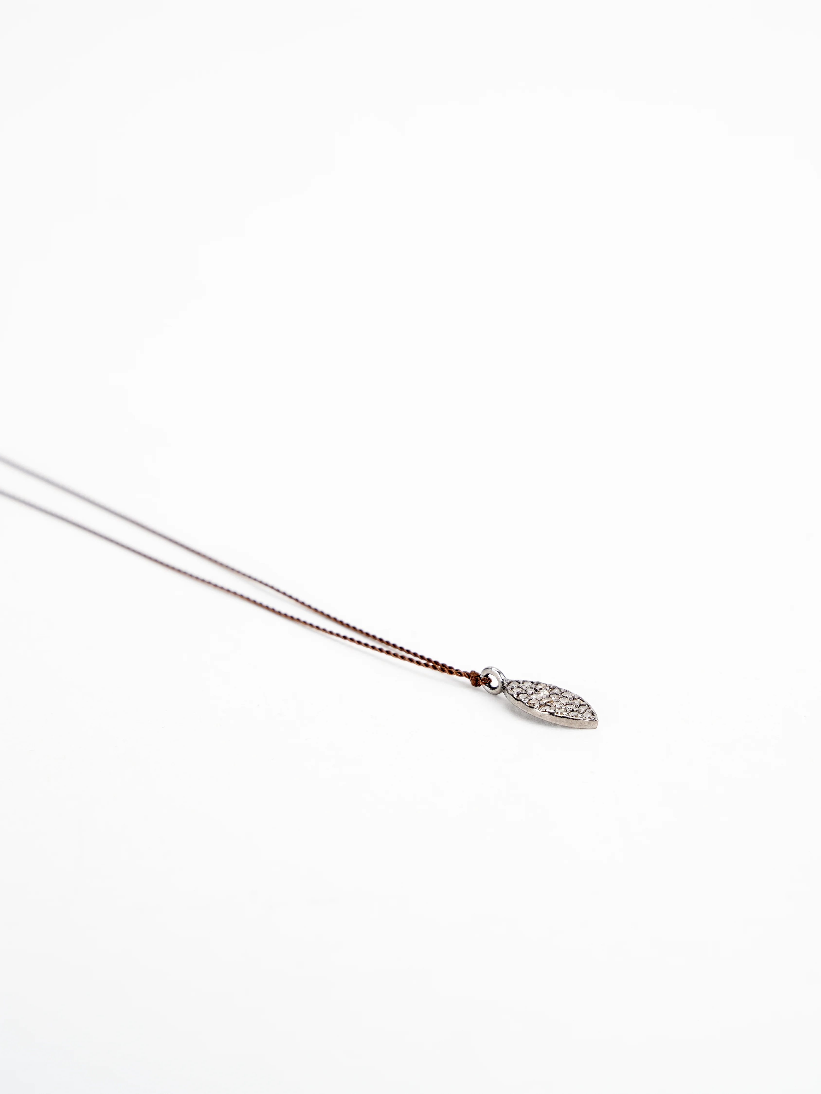 pave diamond marquis necklace - Image 3