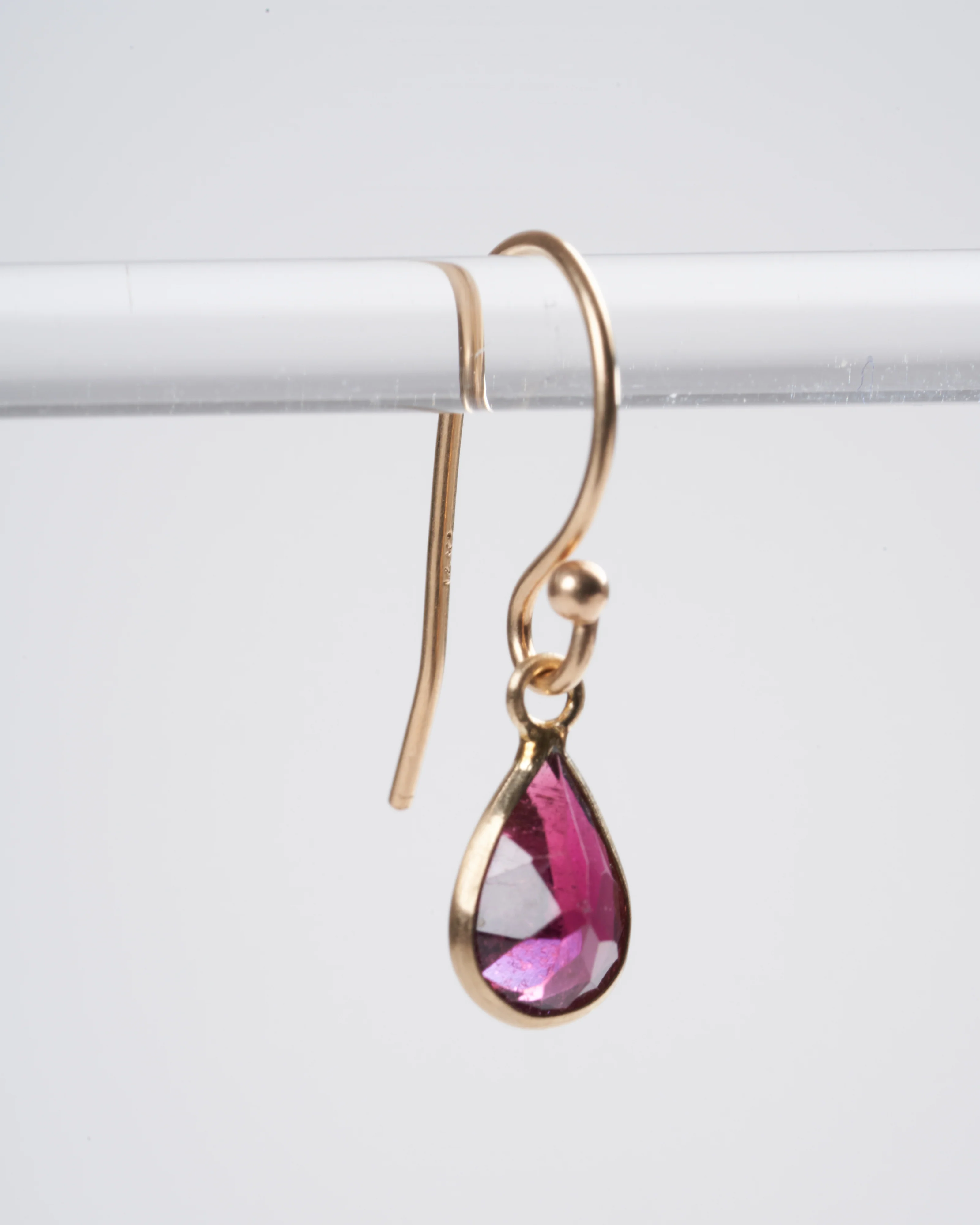 pink tourmaline earrings - pink - Image 4