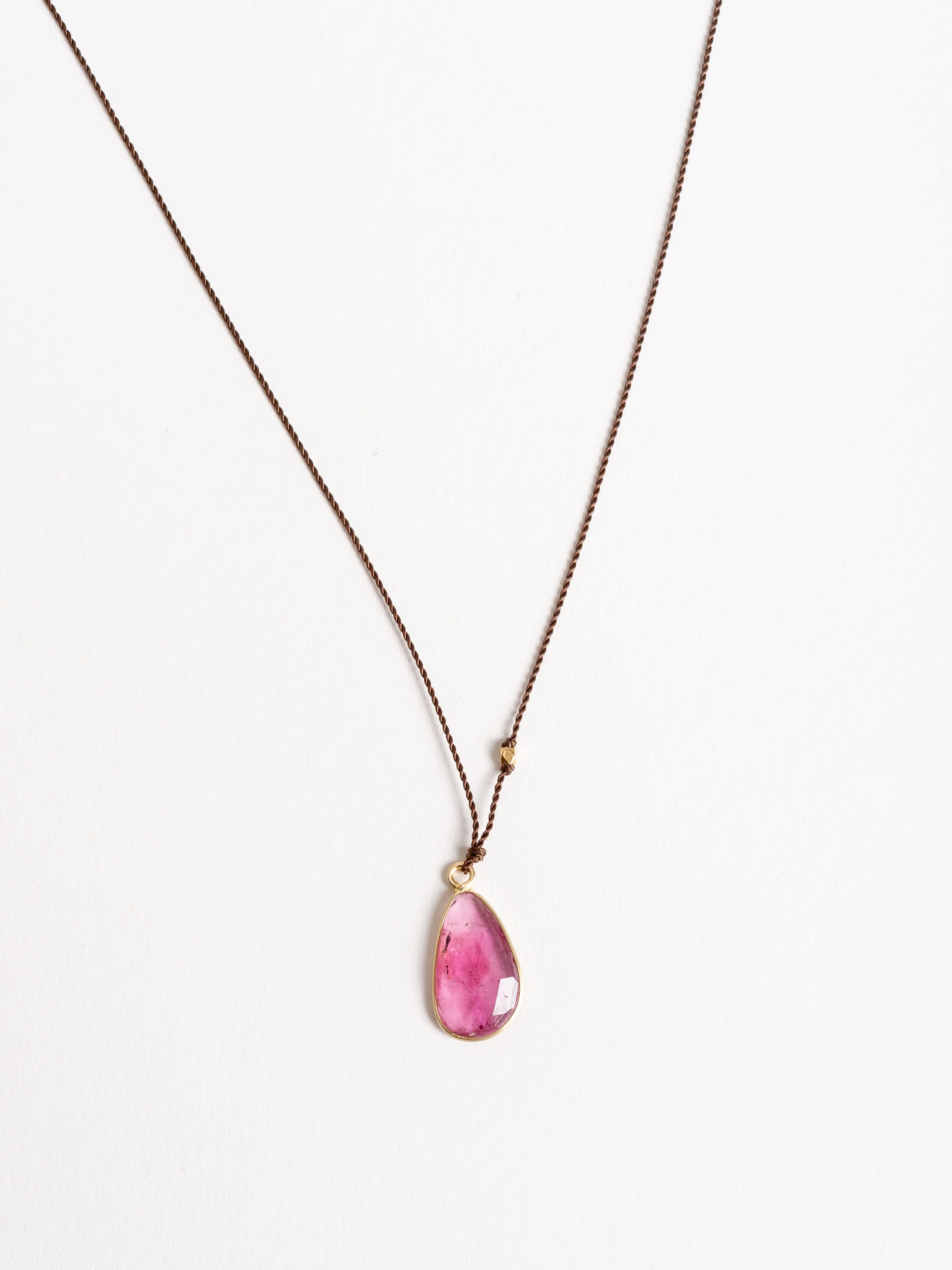 pink tourmaline pendant necklace - Image 2