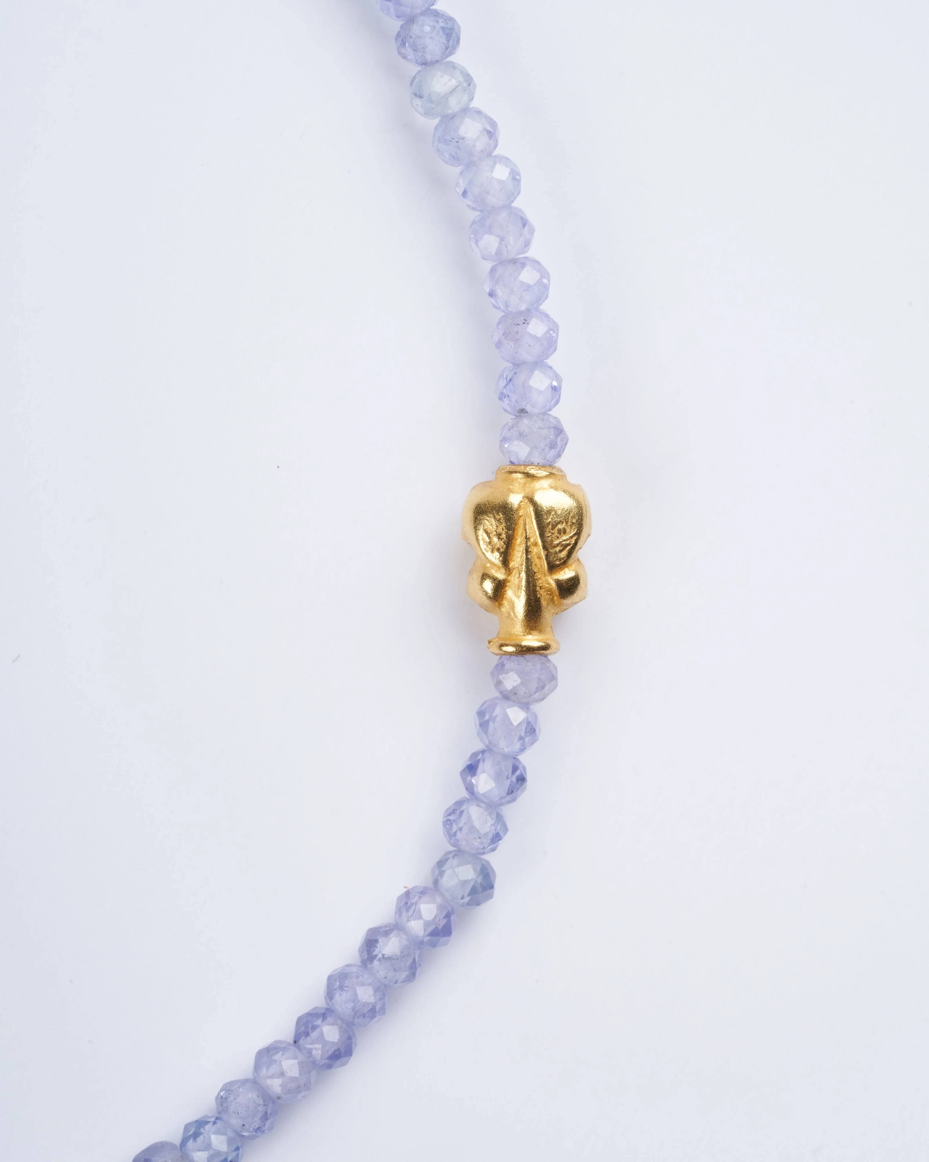 tanzanite lotus gold bead and clasp - lavender - Image 2