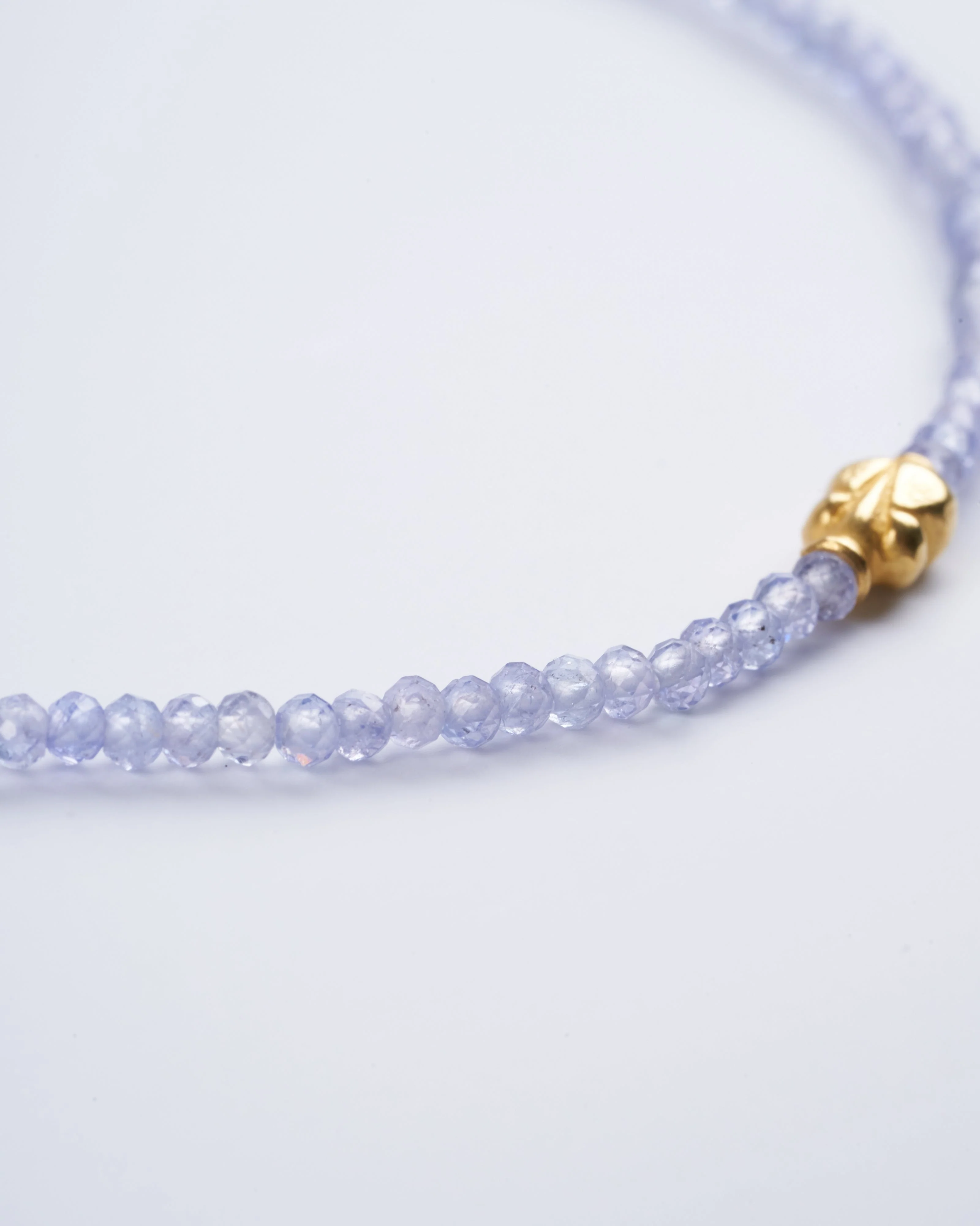 tanzanite lotus gold bead and clasp - lavender - Image 3