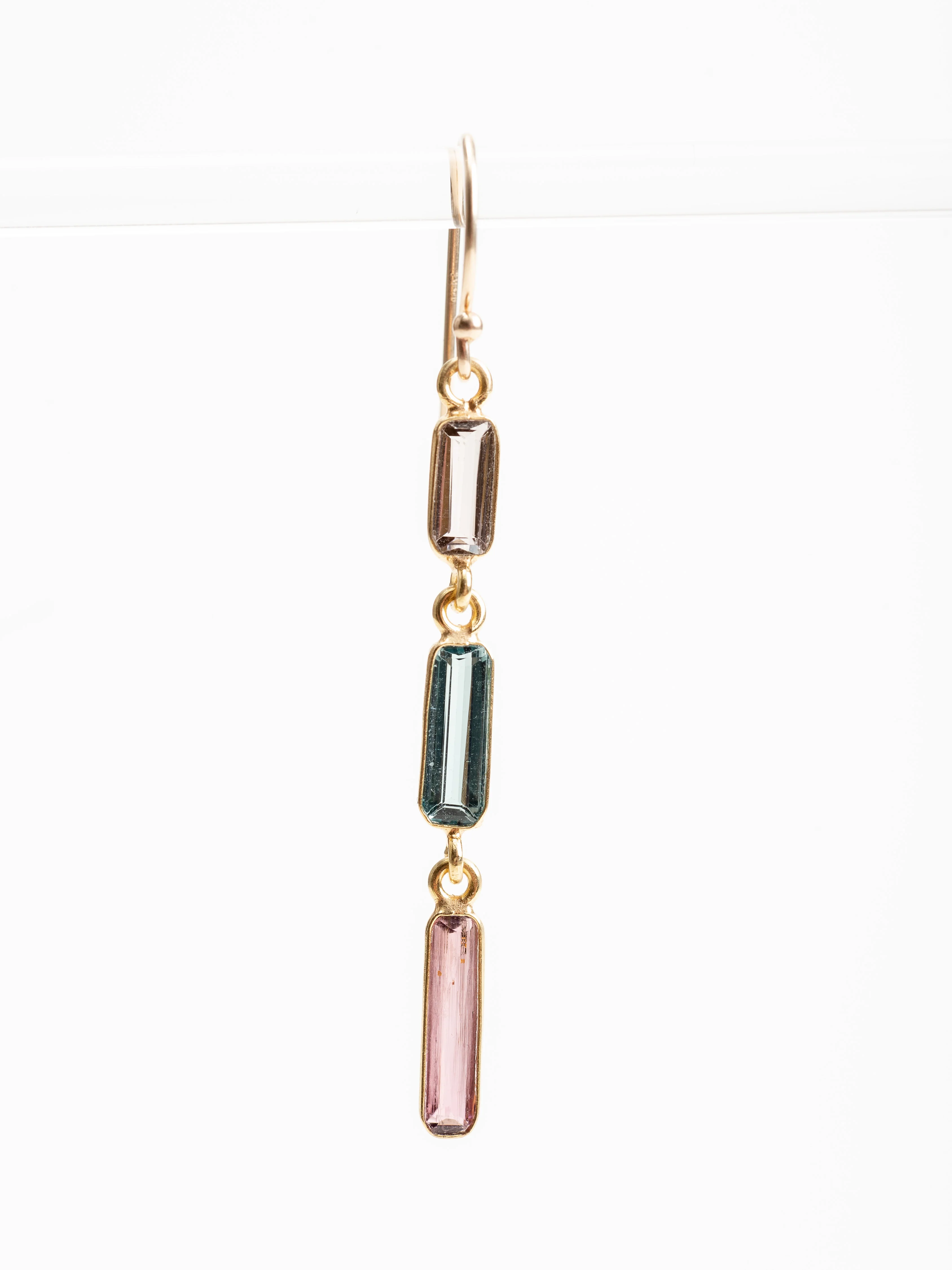 tormaline baguette earrings - Image 3