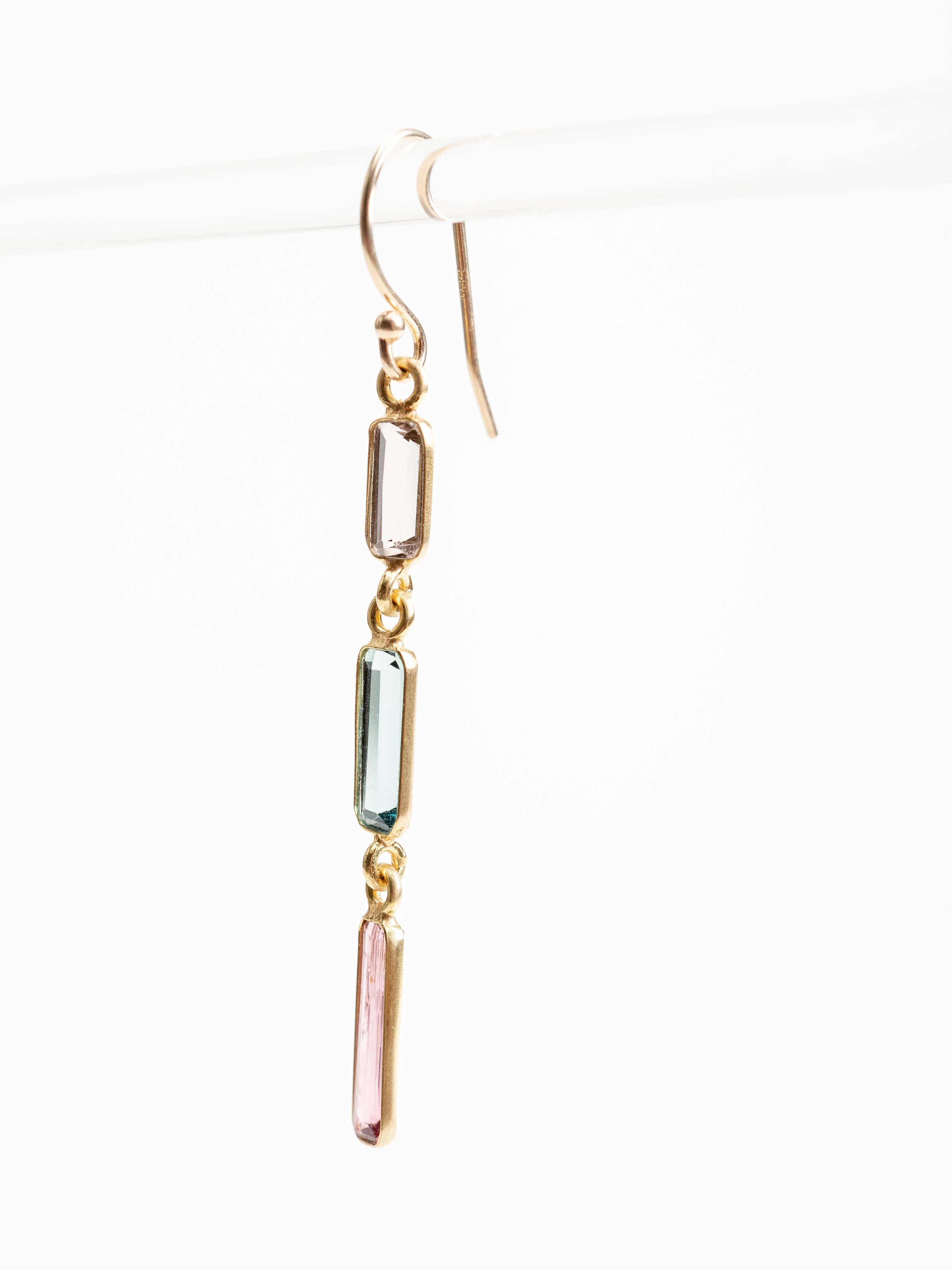 tormaline baguette earrings - Image 4