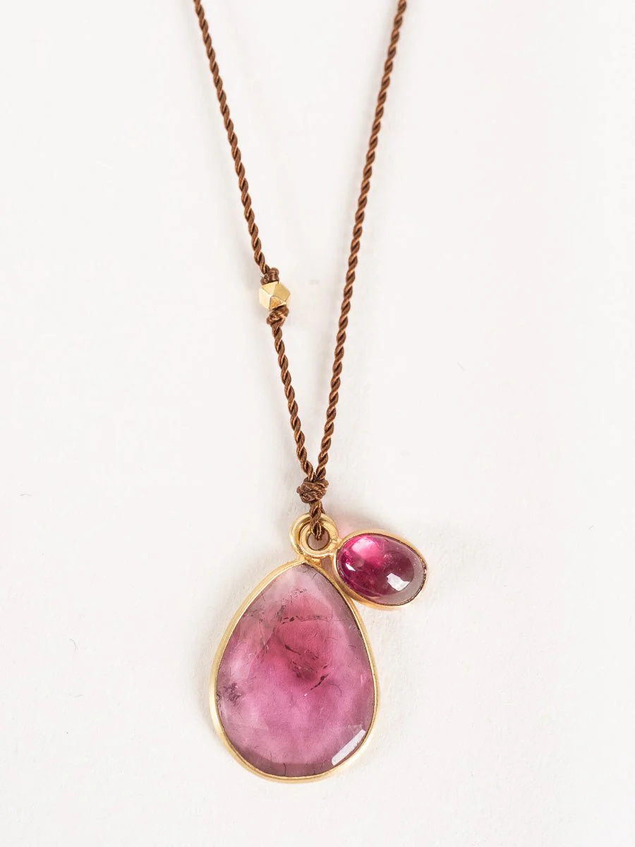 tourmaline double pendant necklace - Image 2