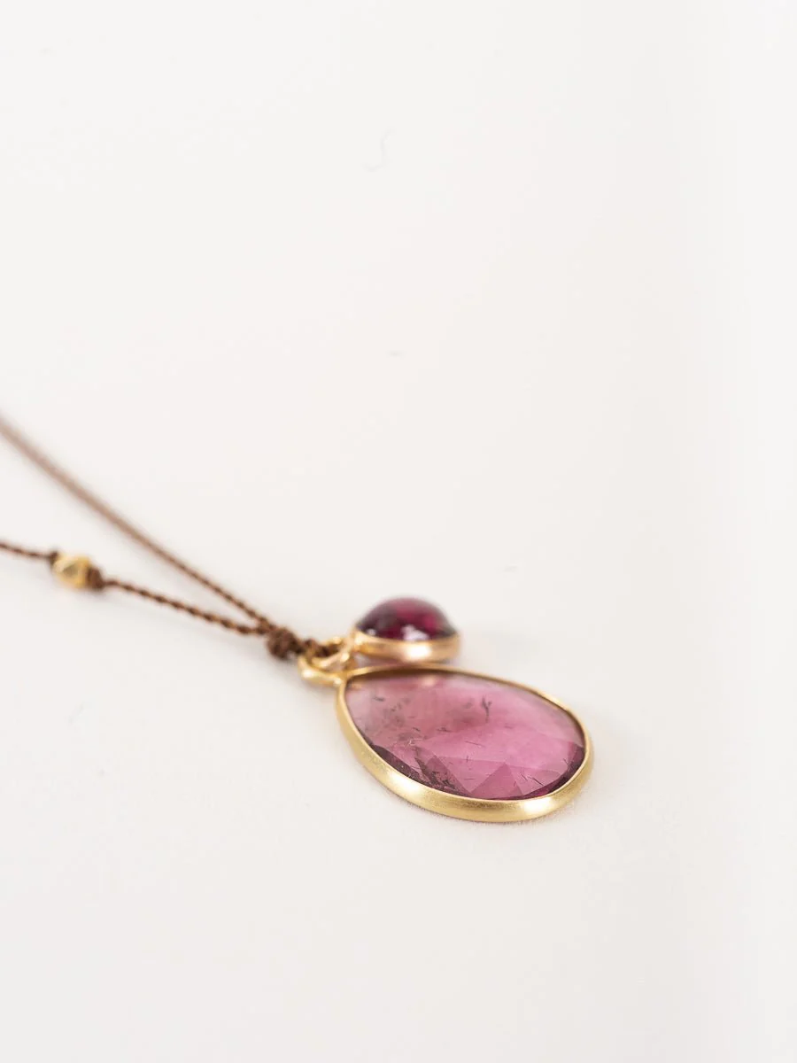 tourmaline double pendant necklace - Image 3