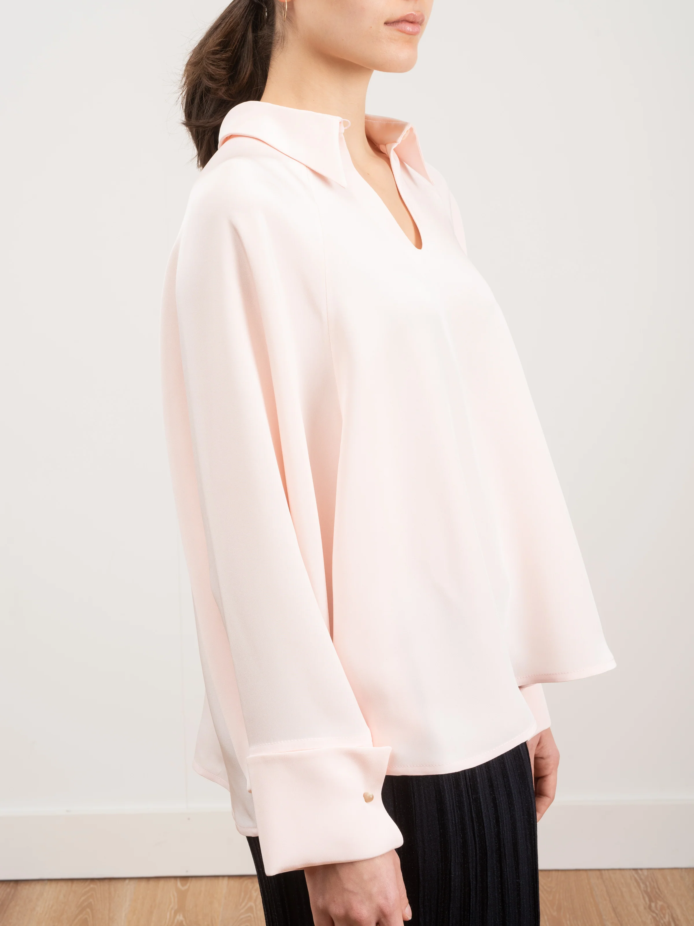 silk cape sleeve top - Image 5