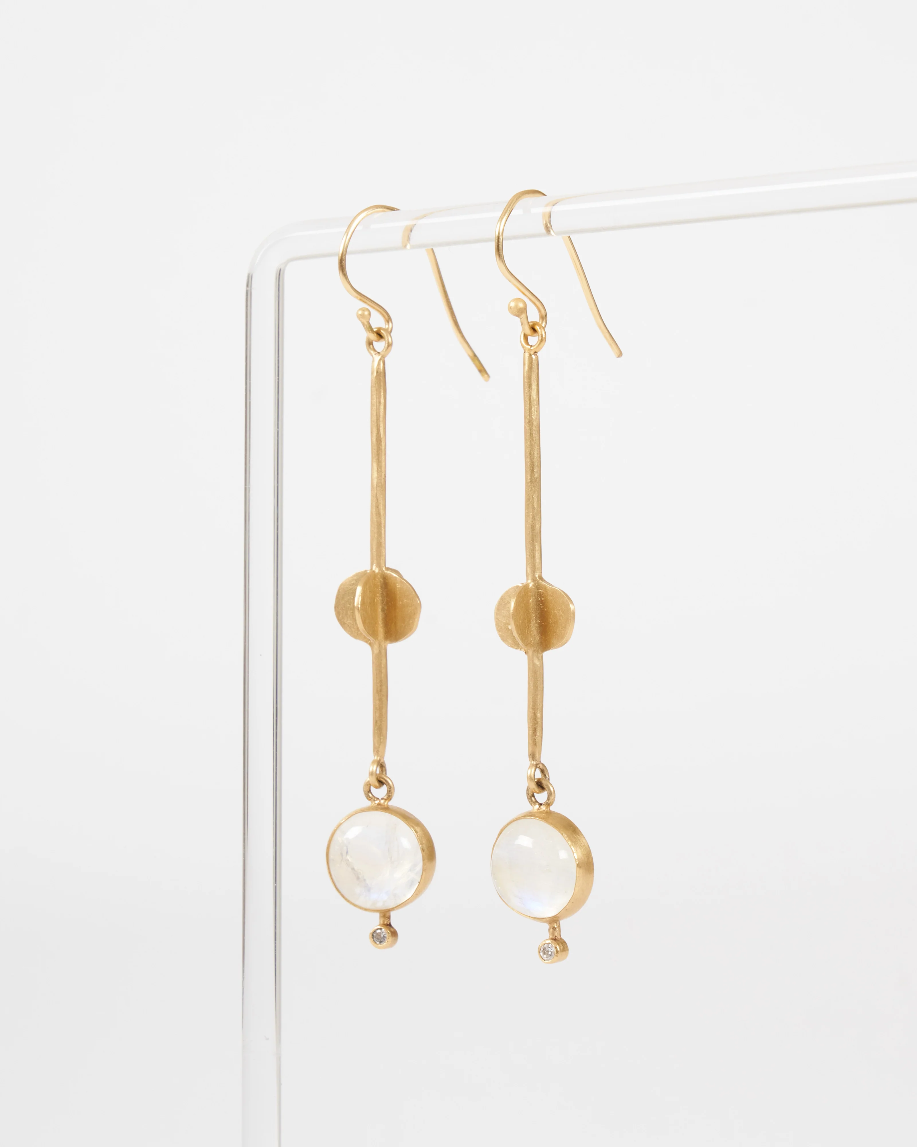 moonstone circle earrings - Image 2