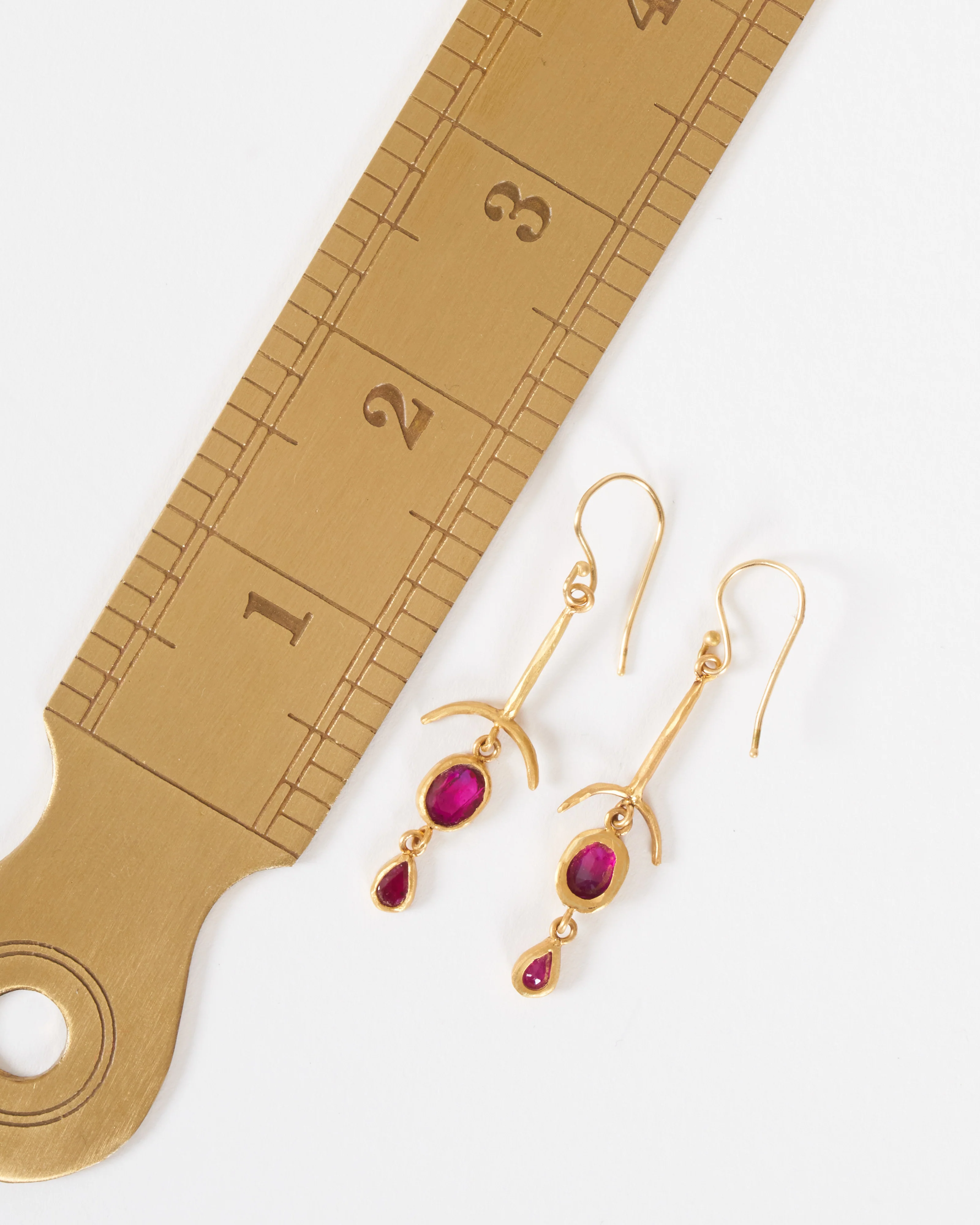 ruby drop bone earrings - Image 5
