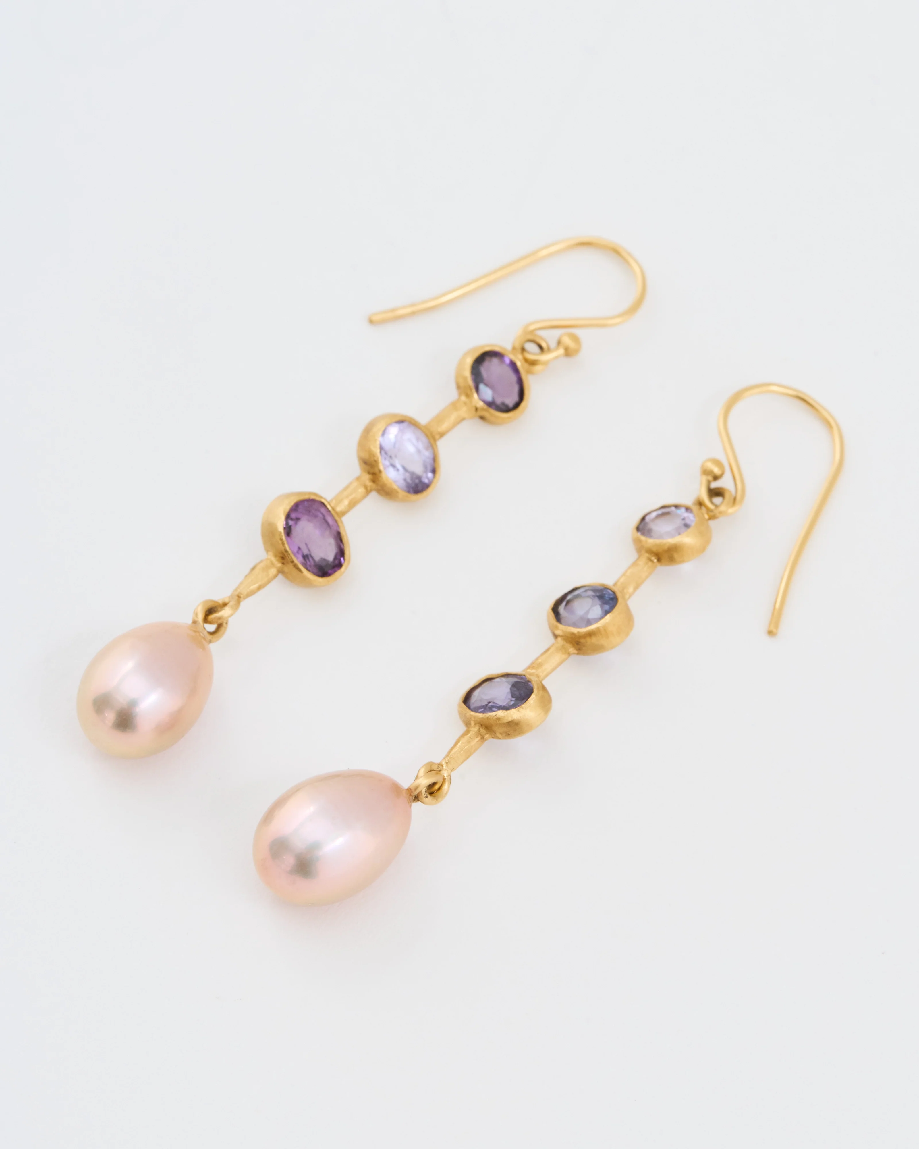 spinel and pearl stick earrings - Image 6