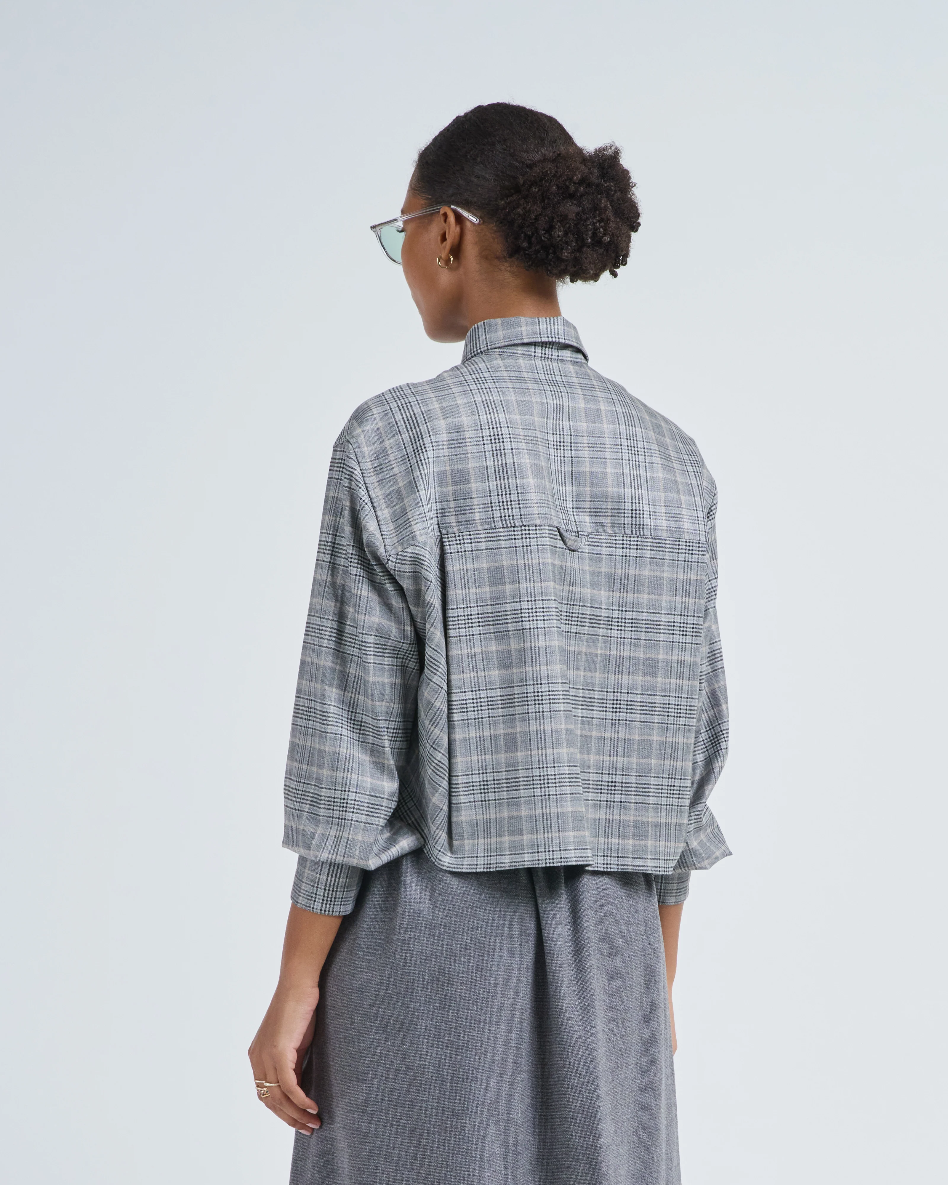 cropped oversized shirt - Image 3