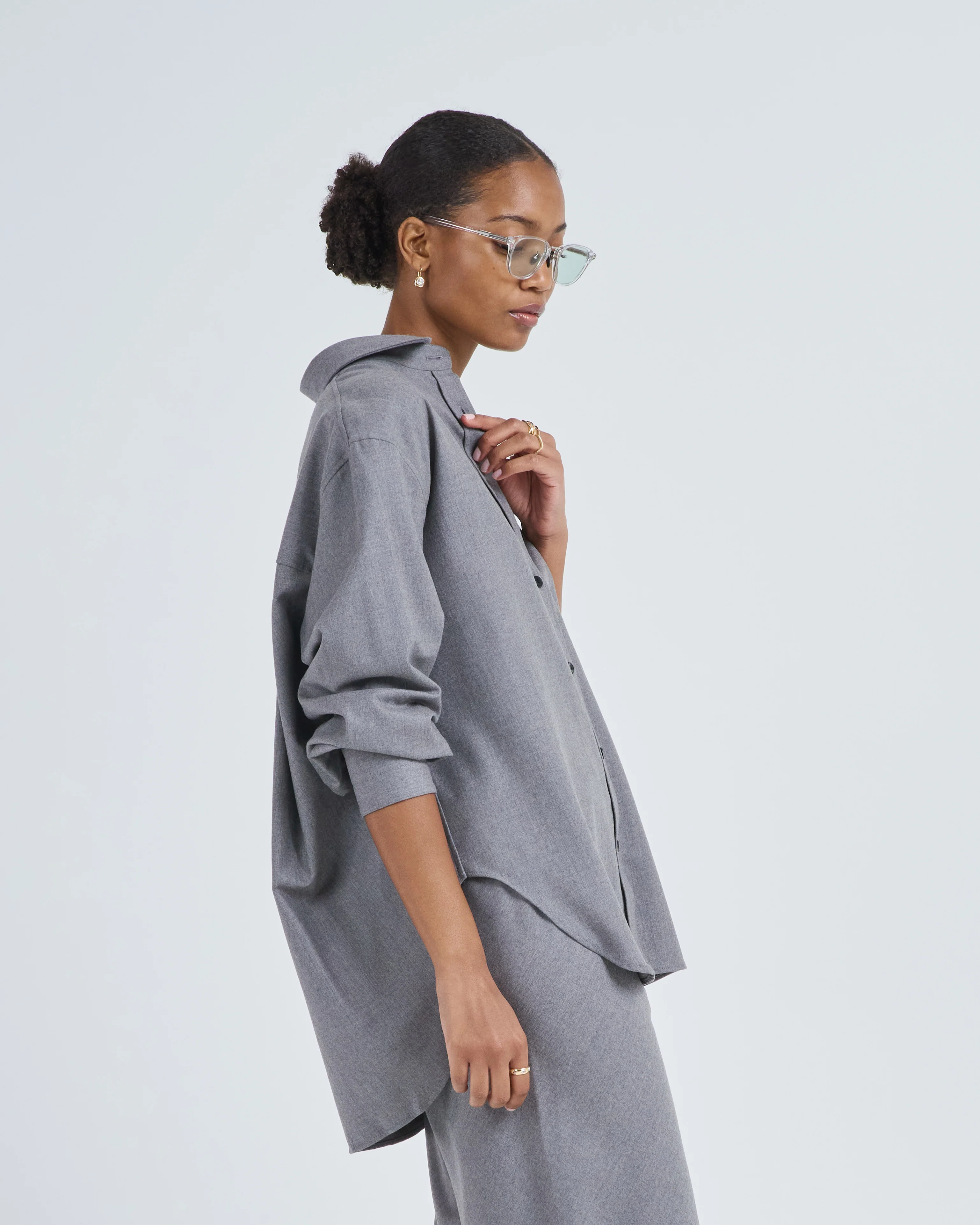 oversized tunic shirt - Image 2