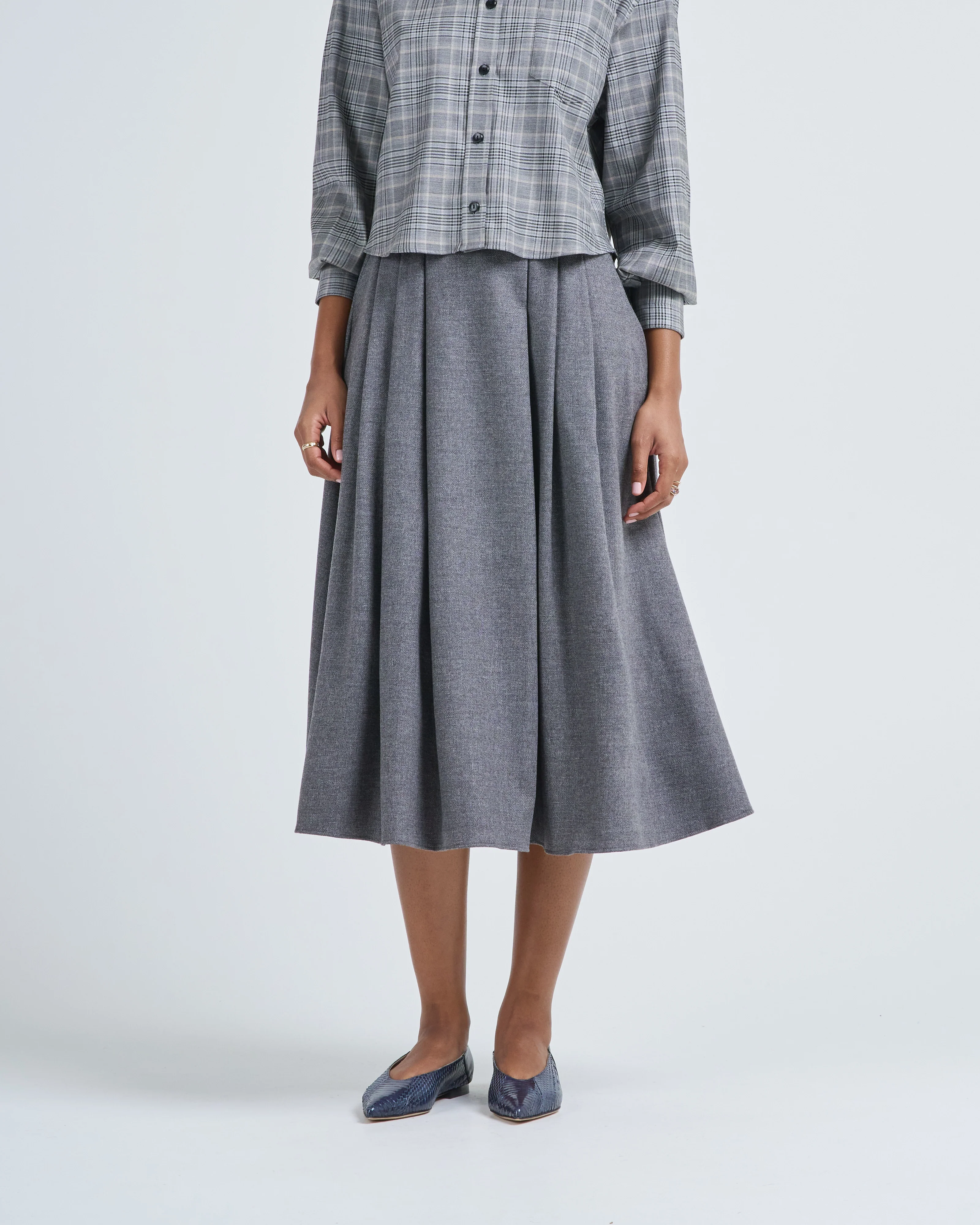pleat front full skirt - Image 2
