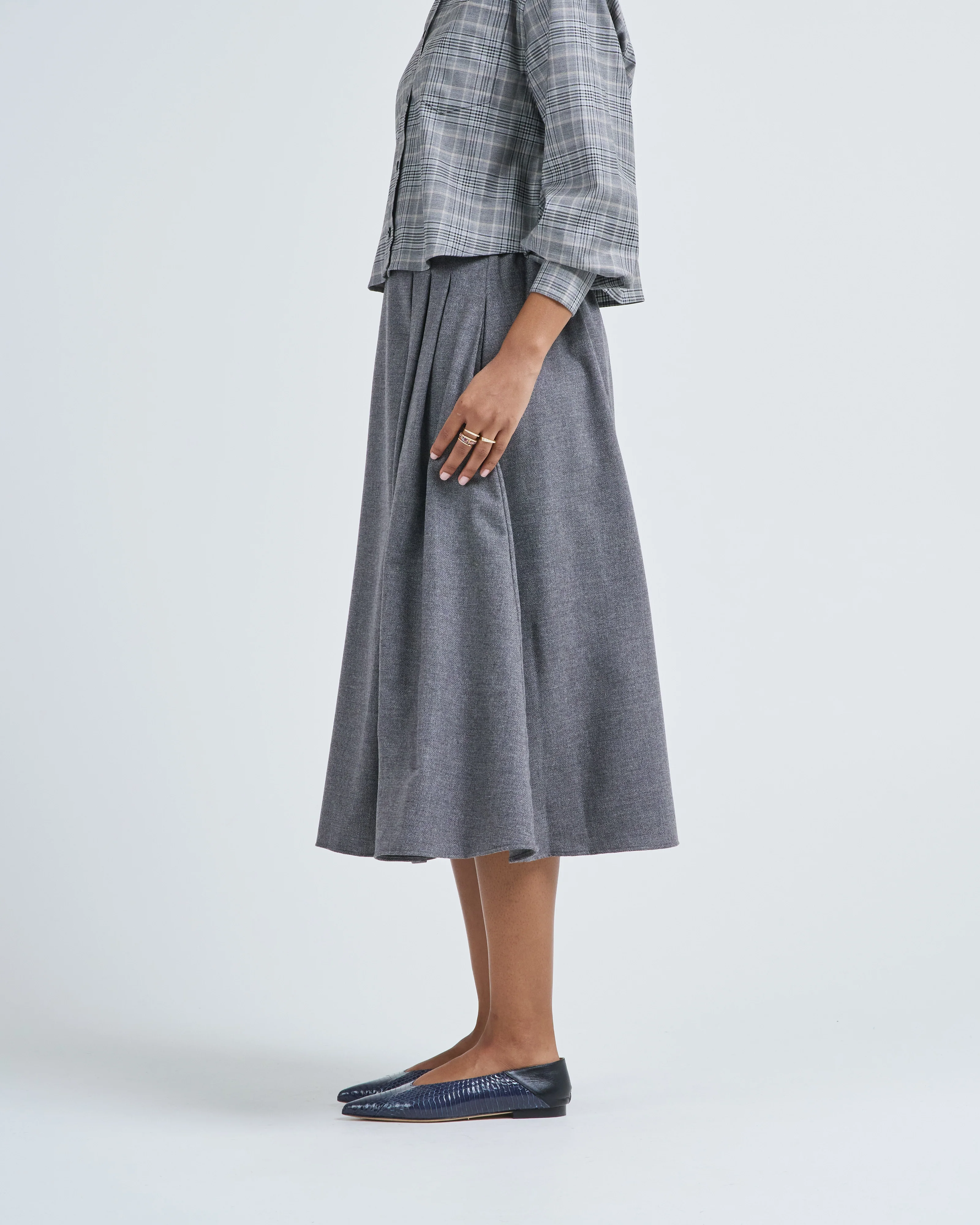 pleat front full skirt - Image 3