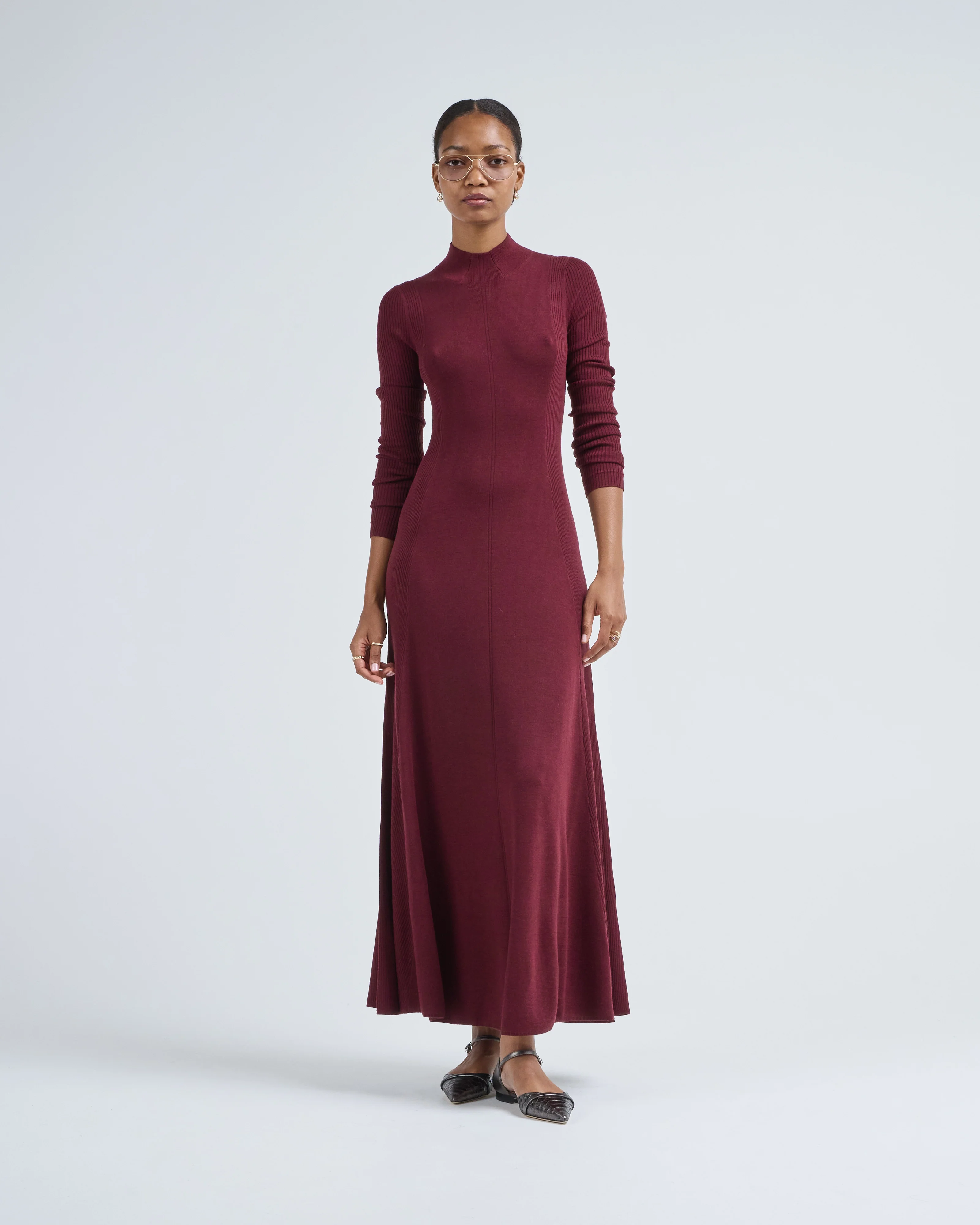 rib godet dress - Image 4